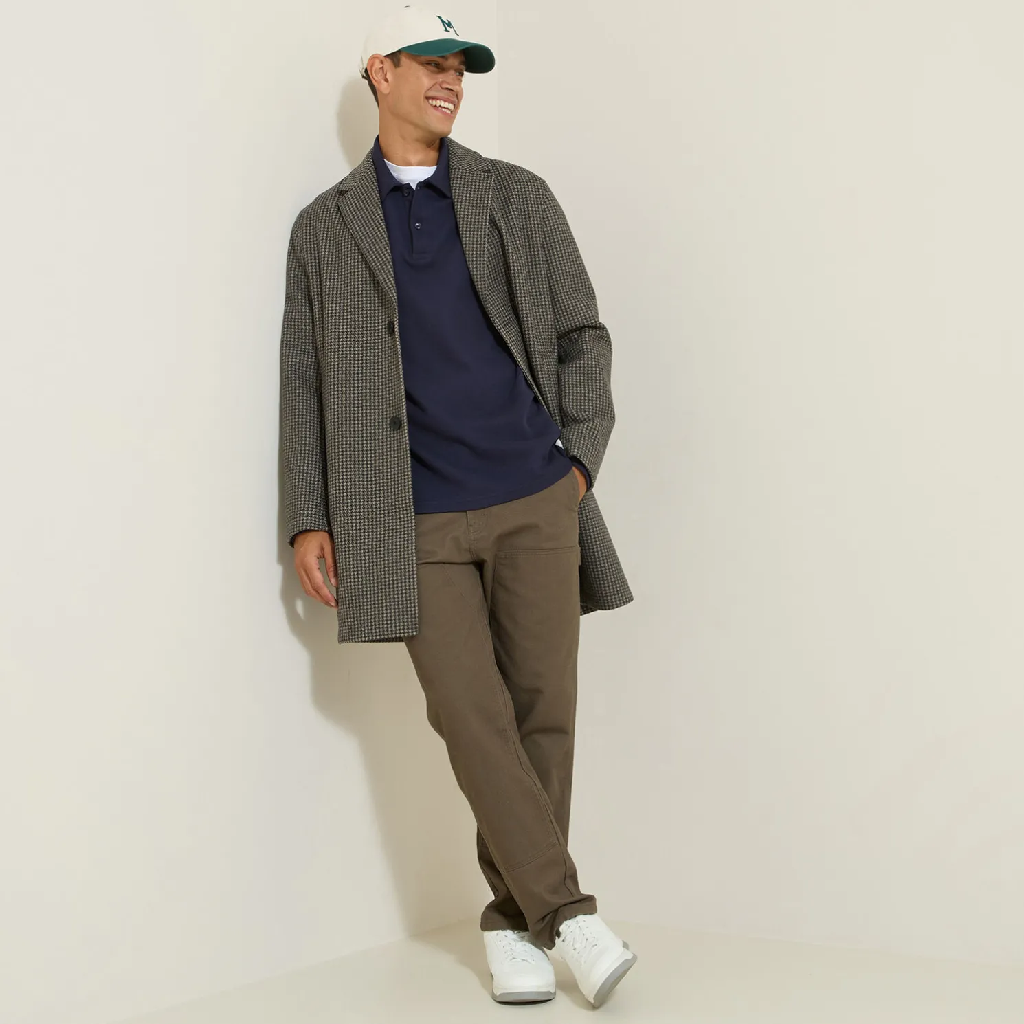 Polo met lange mouwen en relax snit