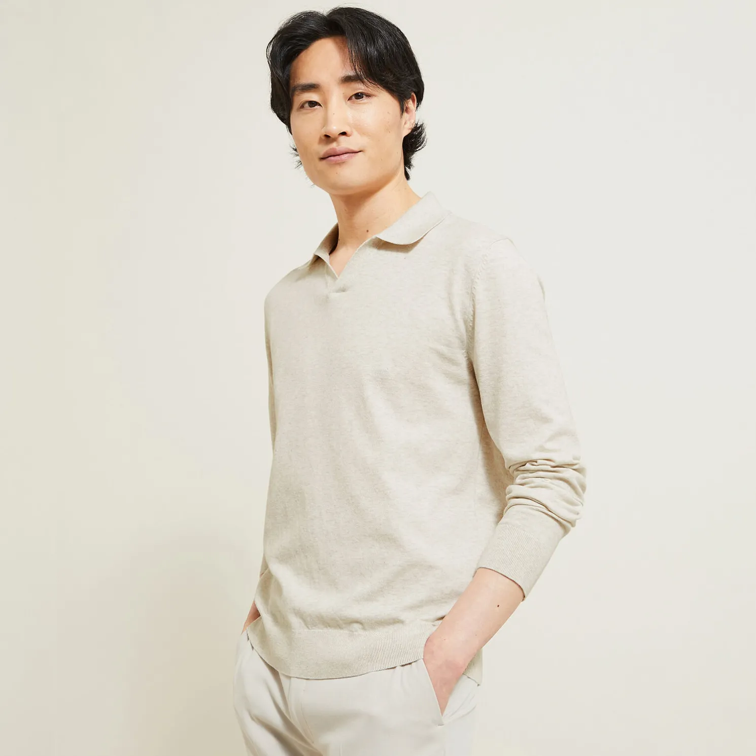 Polotrui resortkraag, lange mouwen