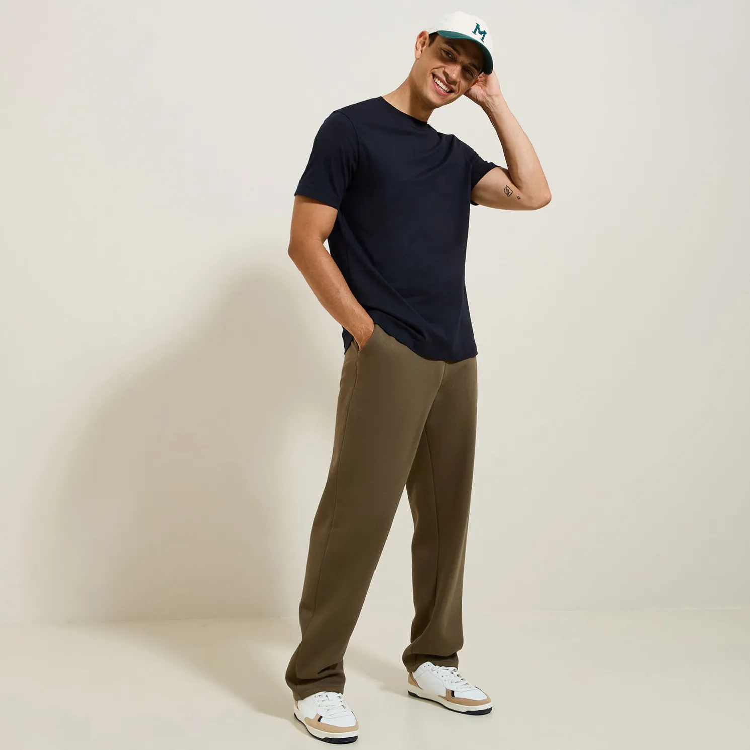 Rechte jogging in fleece