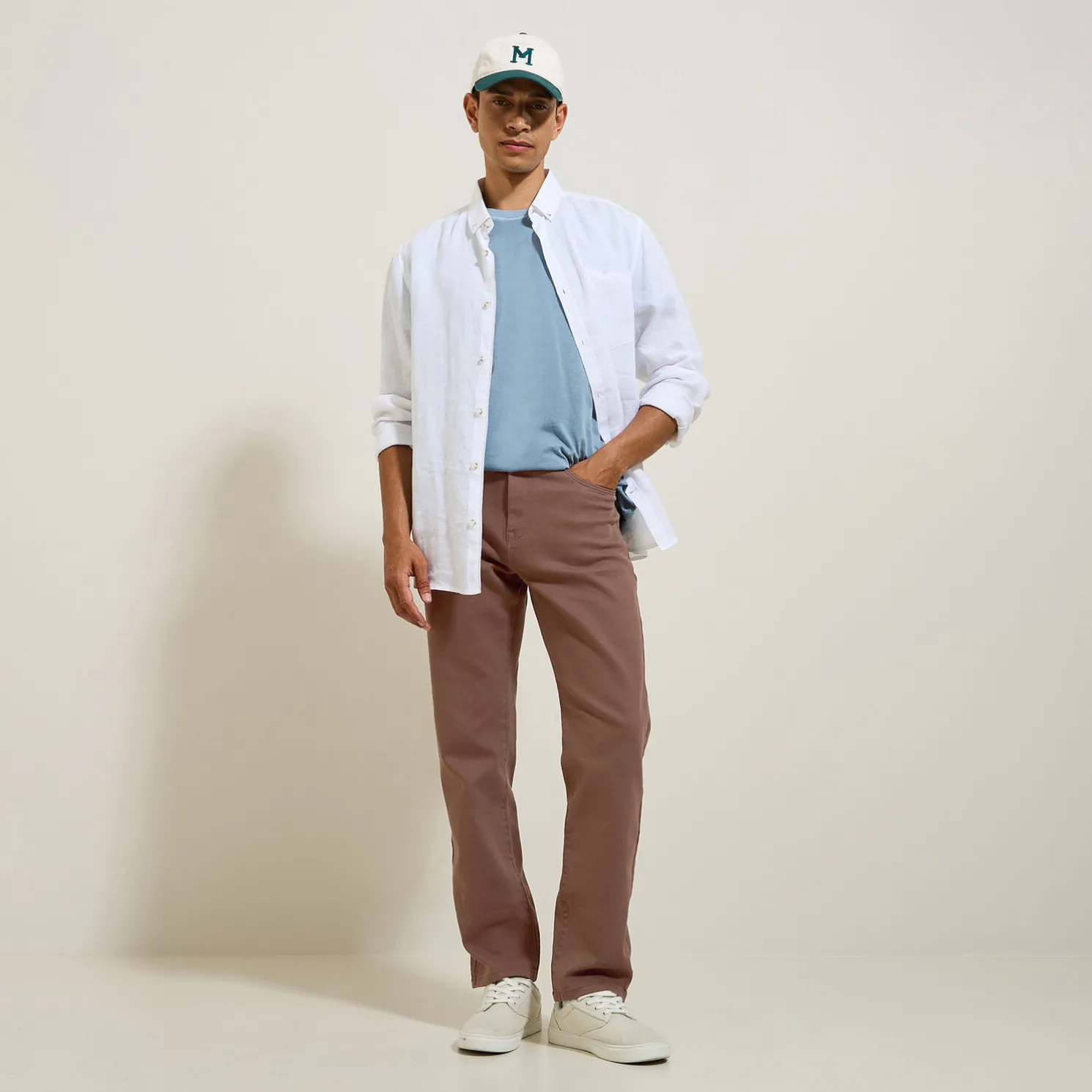 Regular broek met vijf zakken