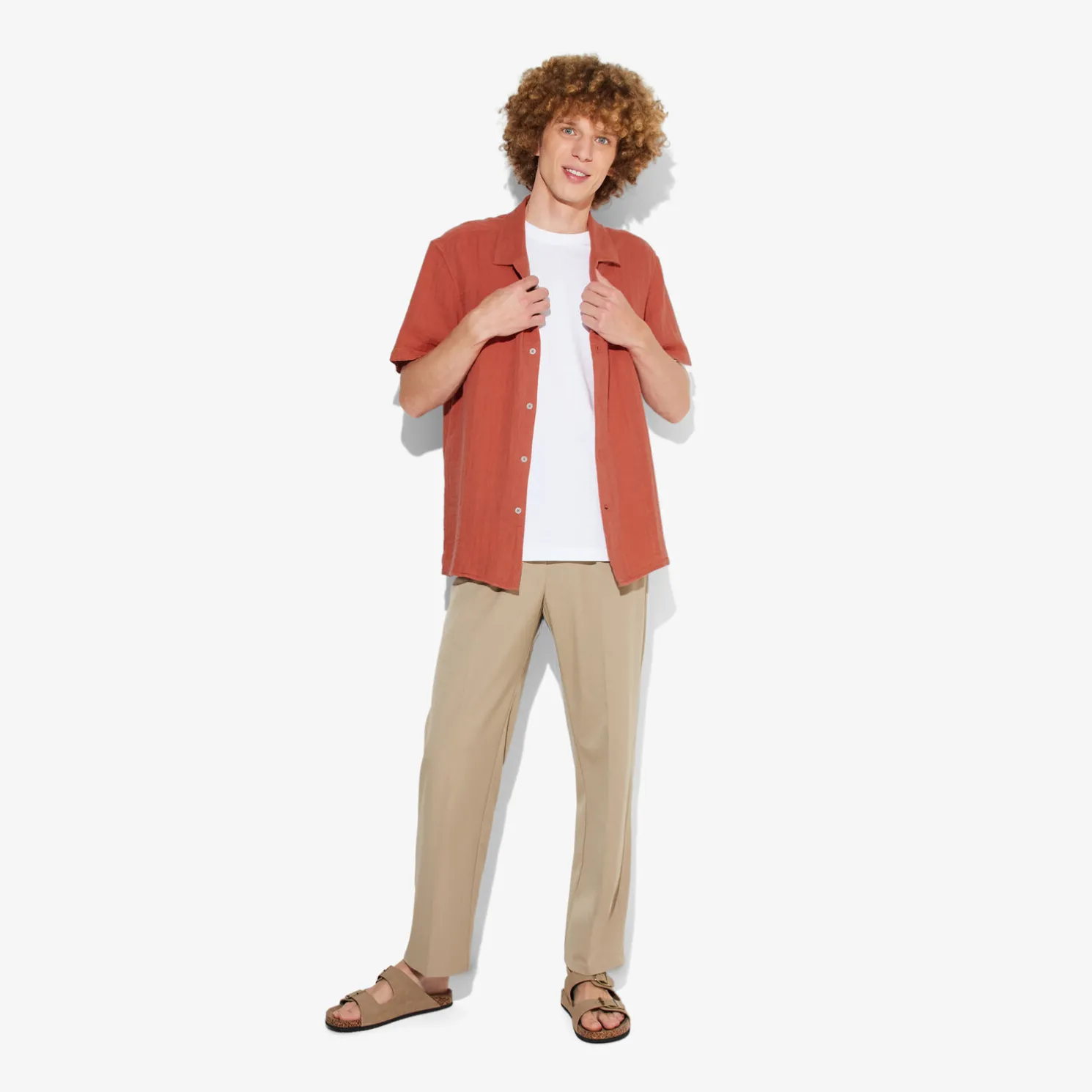 Regular effen hemdje in katoengaas