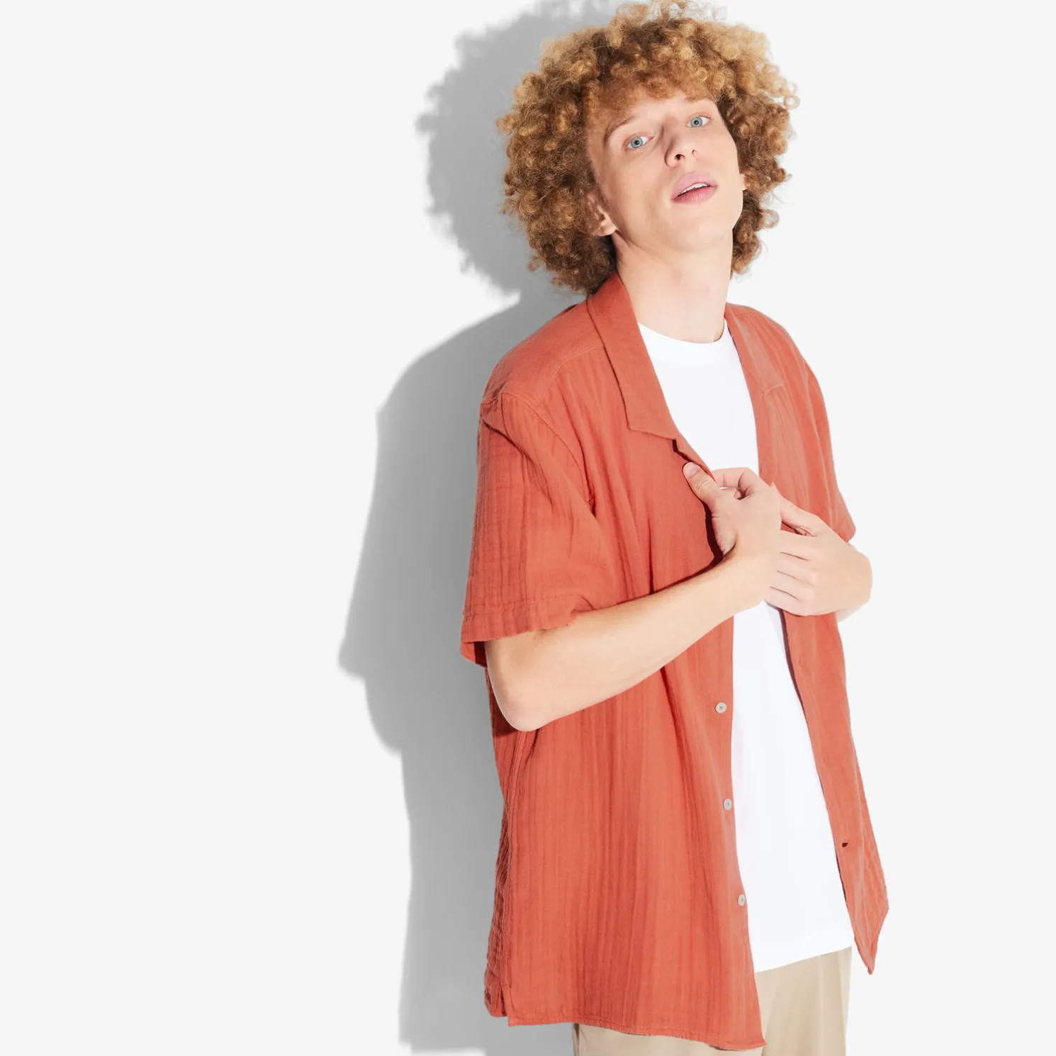 Regular effen hemdje in katoengaas