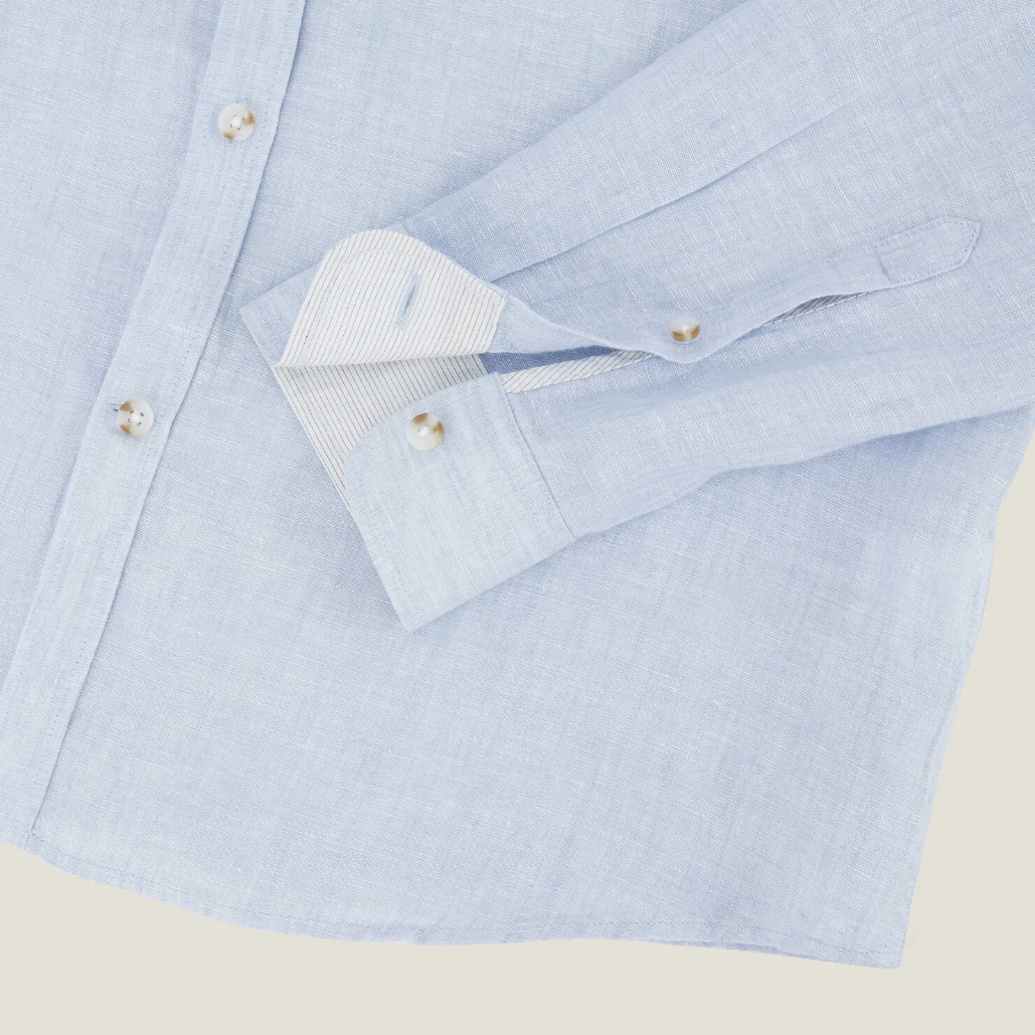 Regular effen hemd in linnen