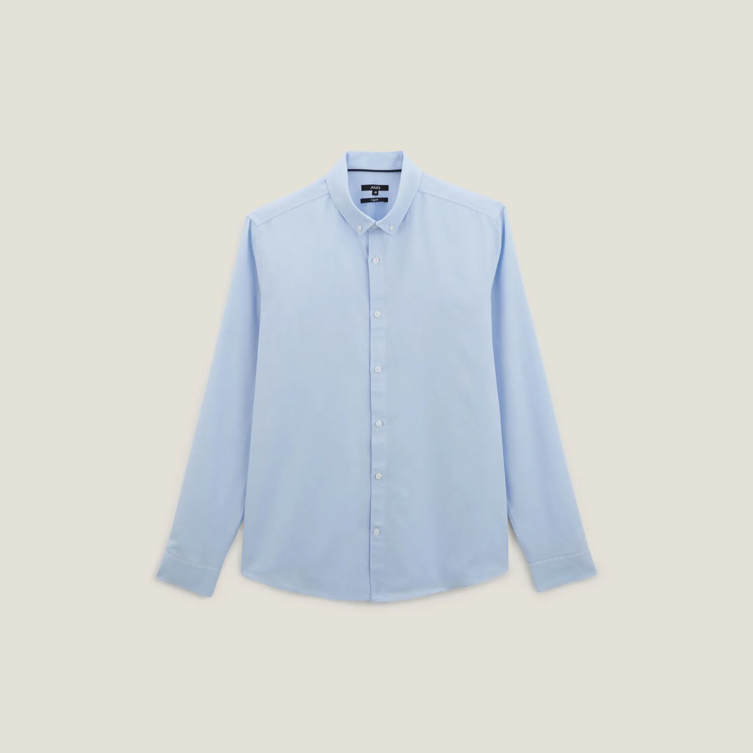 Regular effen hemd in biokatoen