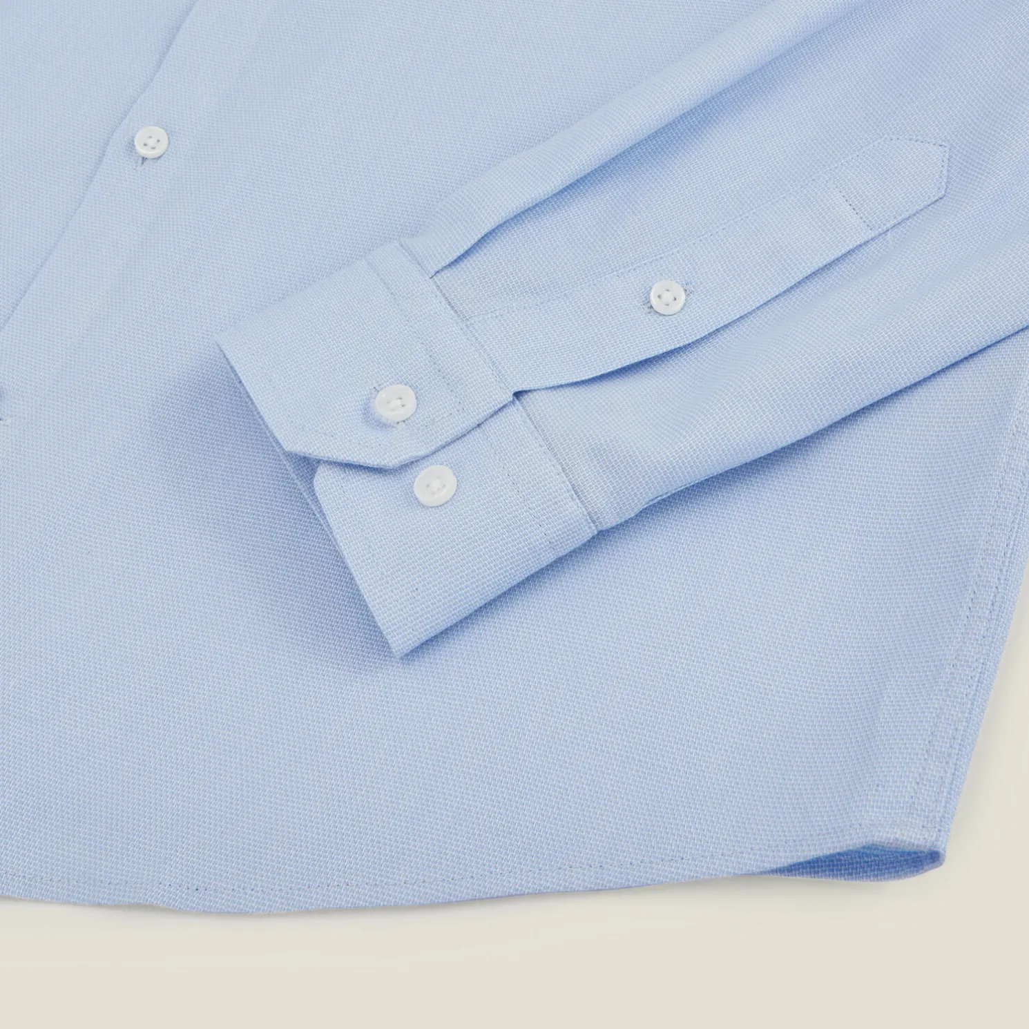 Regular effen hemd in biokatoen