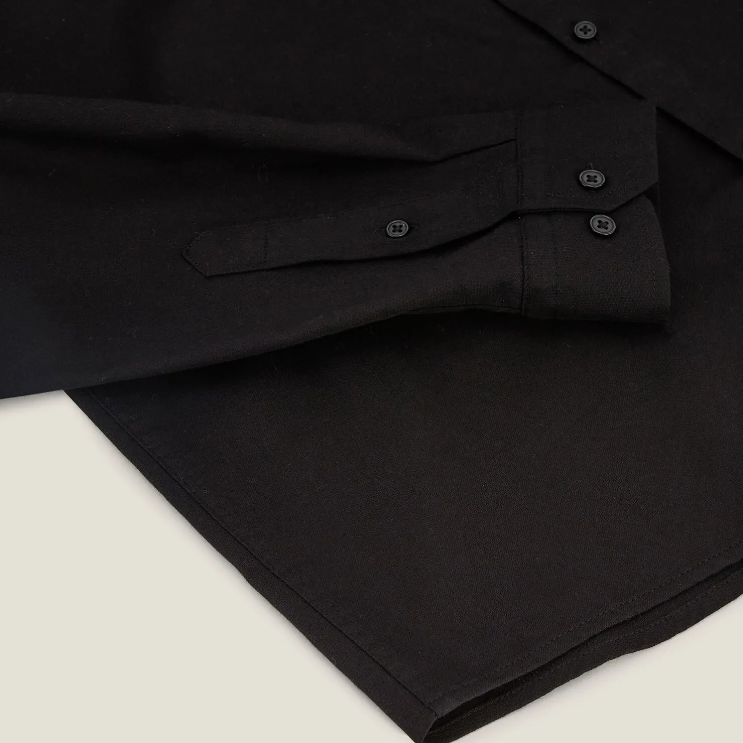 Regular effen hemd in biokatoen