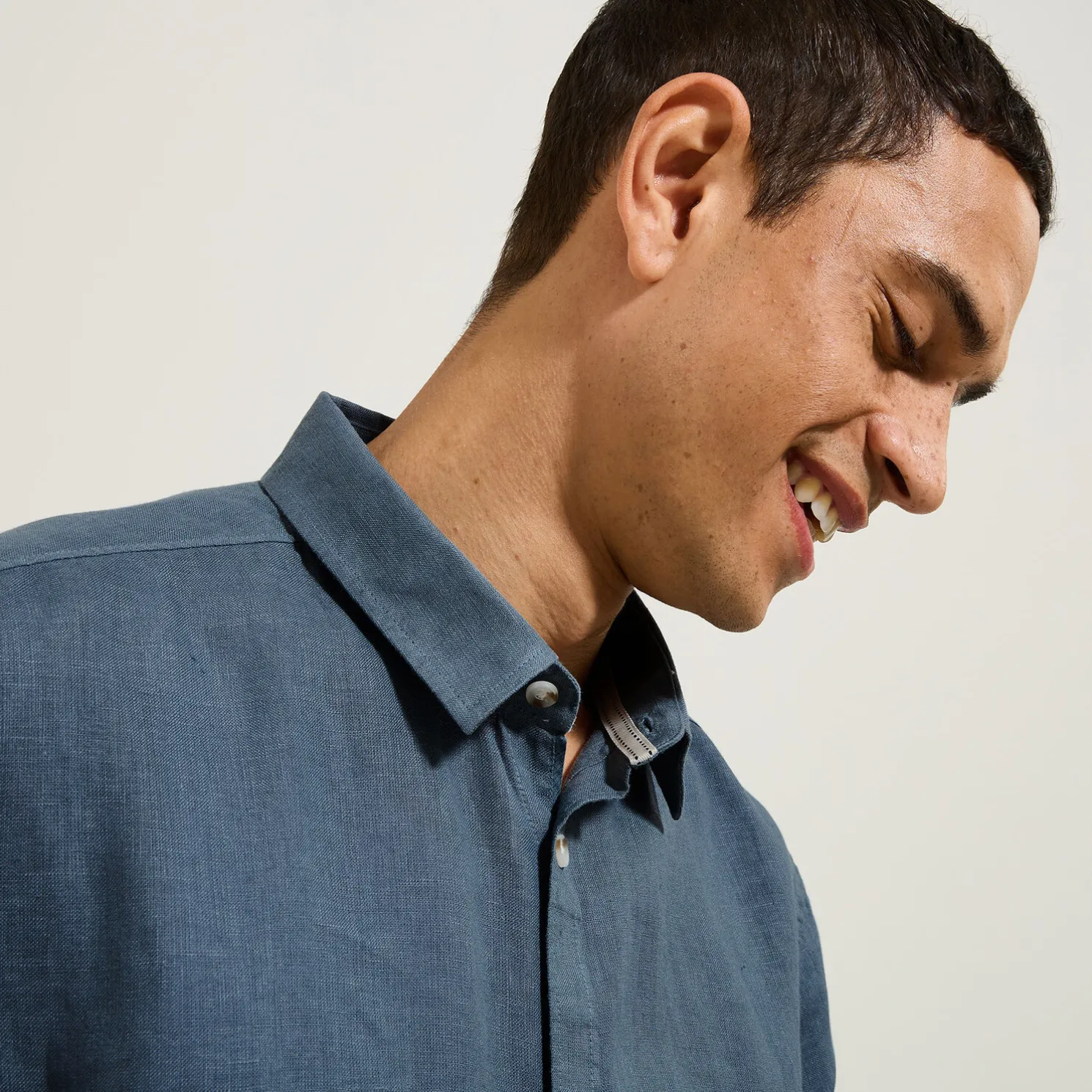 Regular effen hemdje in linnen