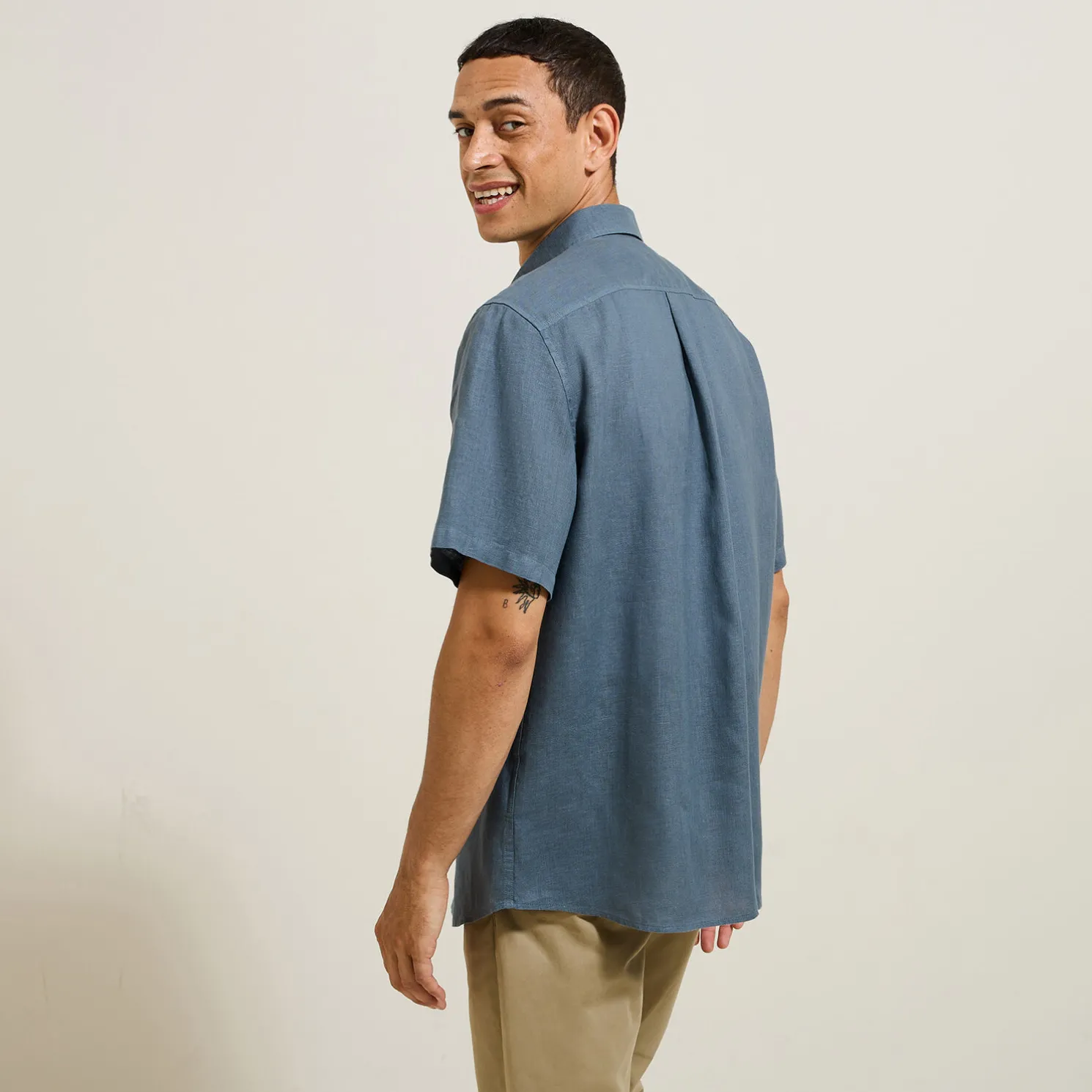 Regular effen hemdje in linnen