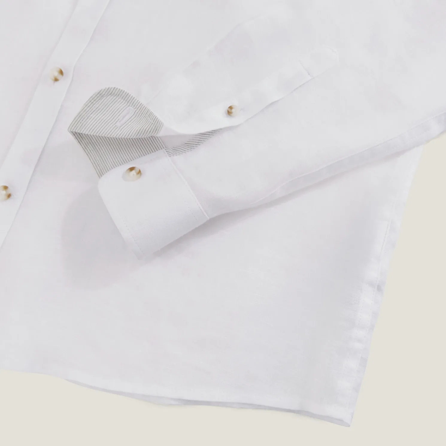 Regular effen hemd in linnen