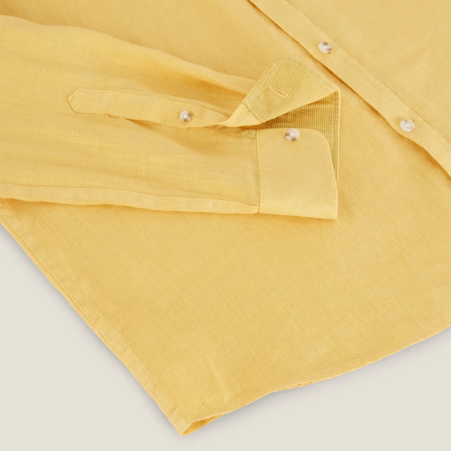 Regular effen hemd in linnen