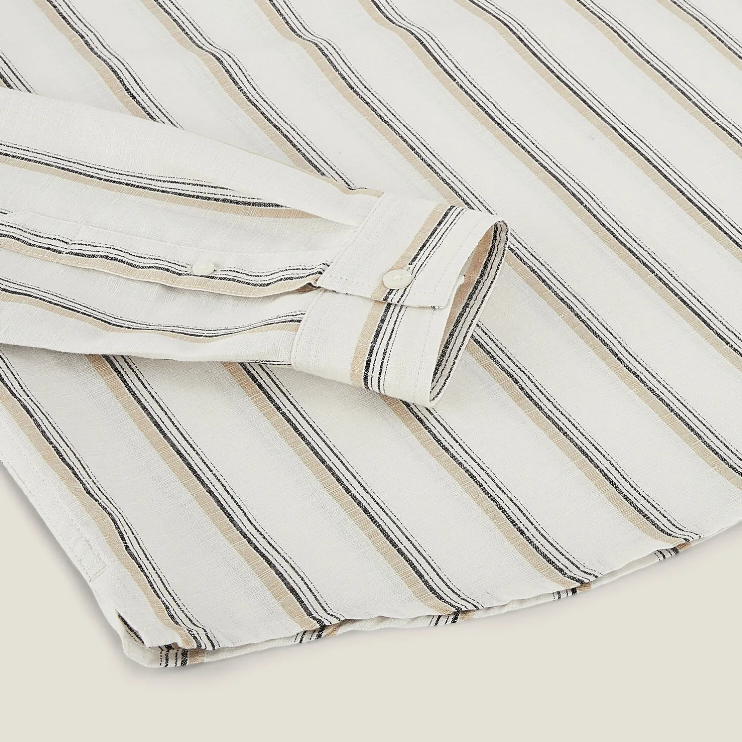 Regular fit gestreept hemd van katoen