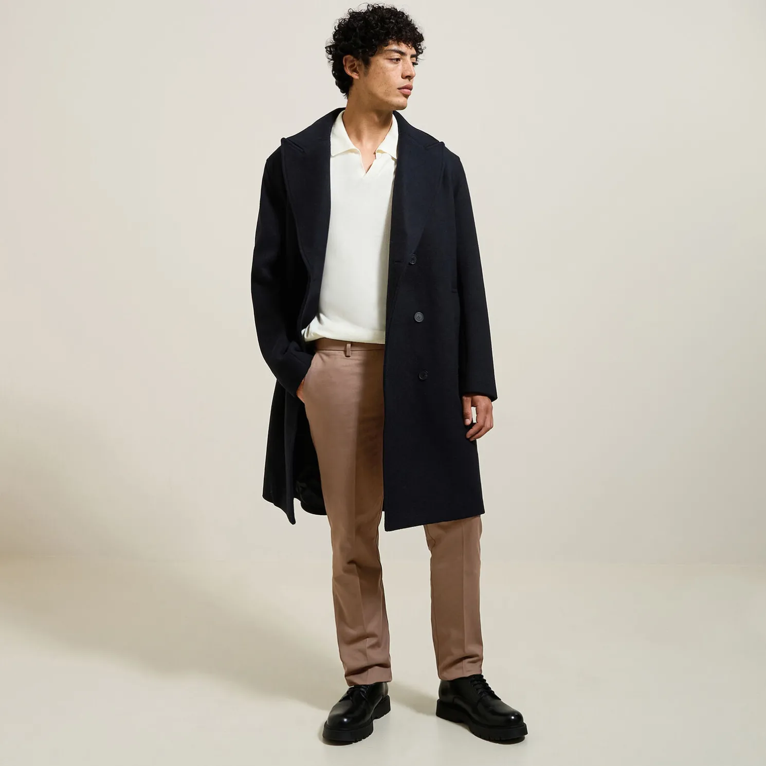 Regular fit twill broek