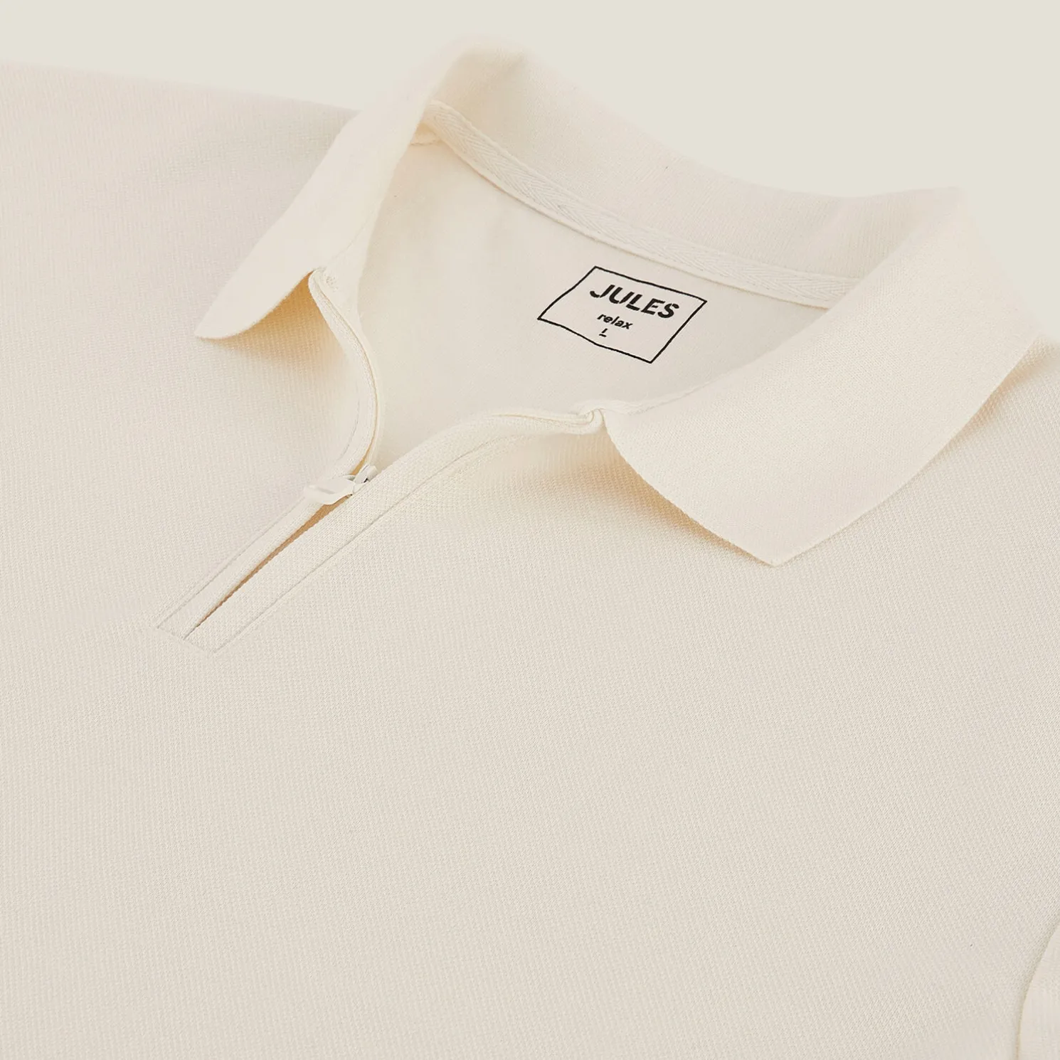 Relax polo in textuurstof met korte mouwen en polo