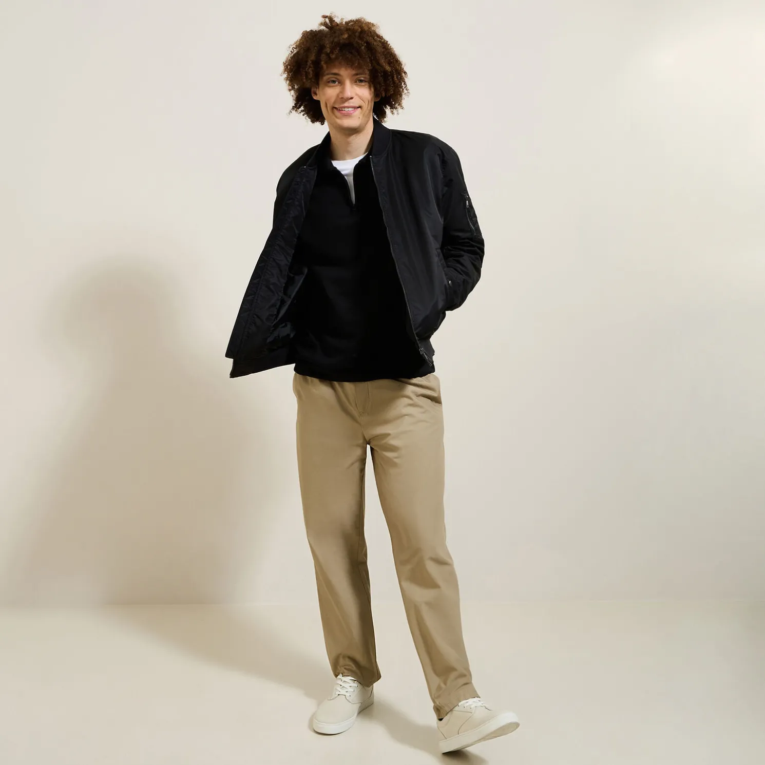 Relax polo in textuurstof met korte mouwen en polo