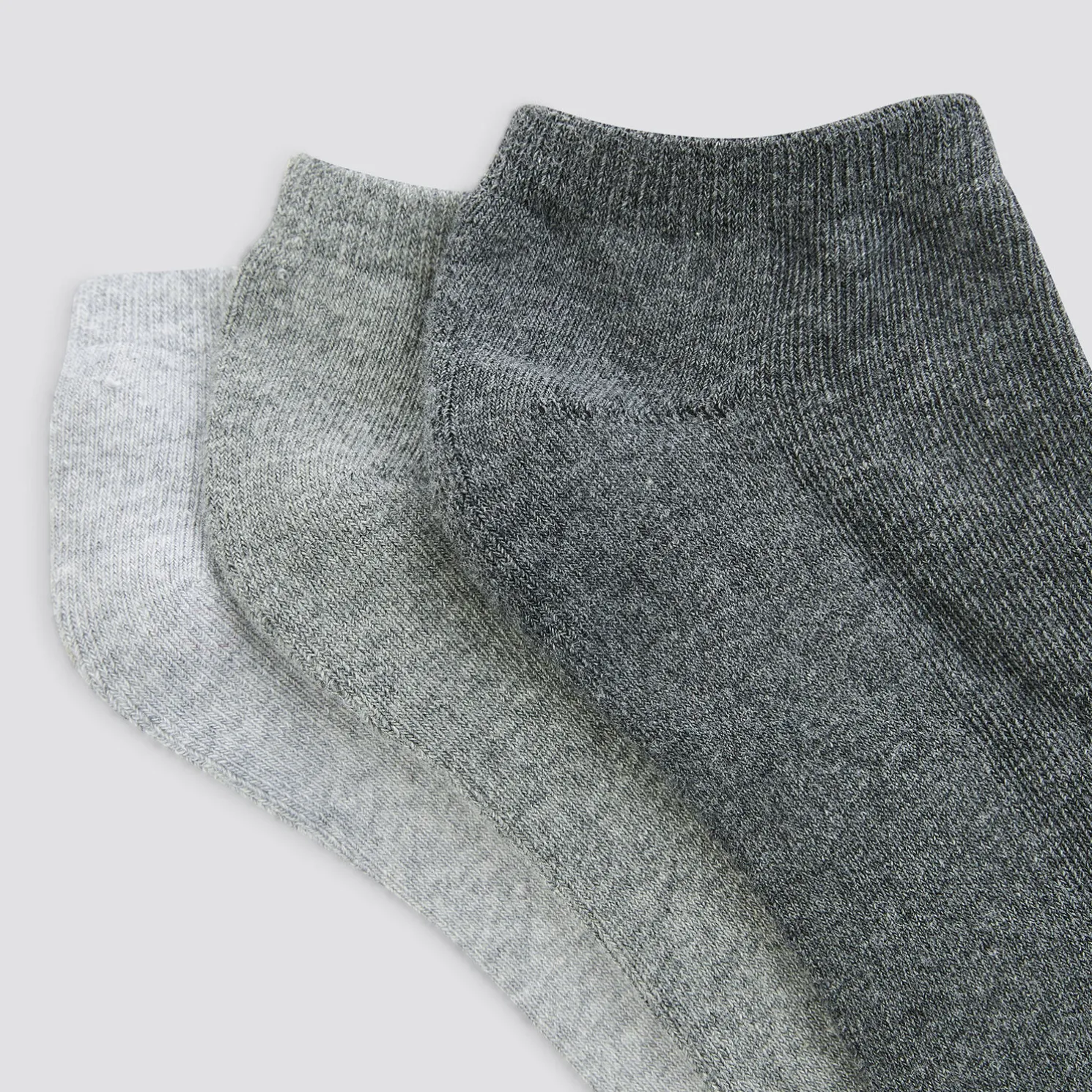 Set van 3 paar effen sokken in biokatoen