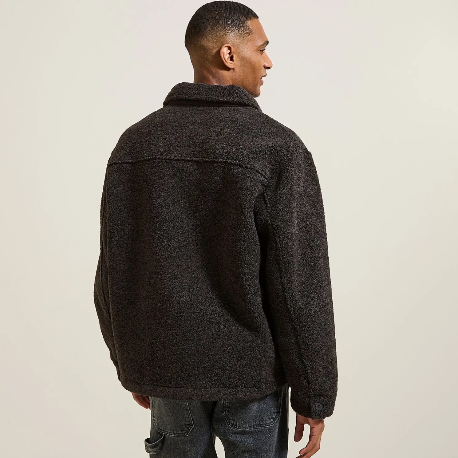 Sherpajack met hemdskraag