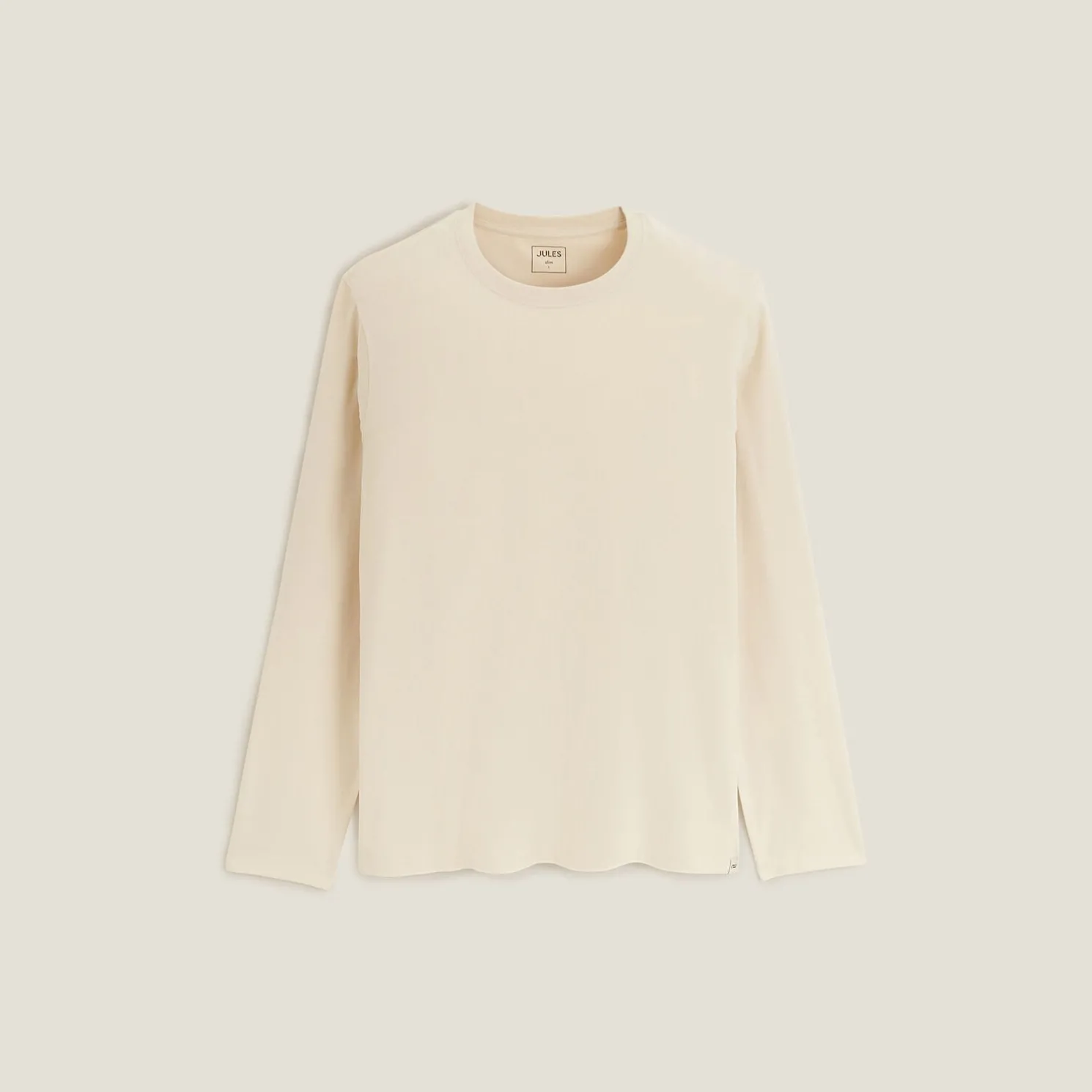 Slim basic T-shirt met ronde hals