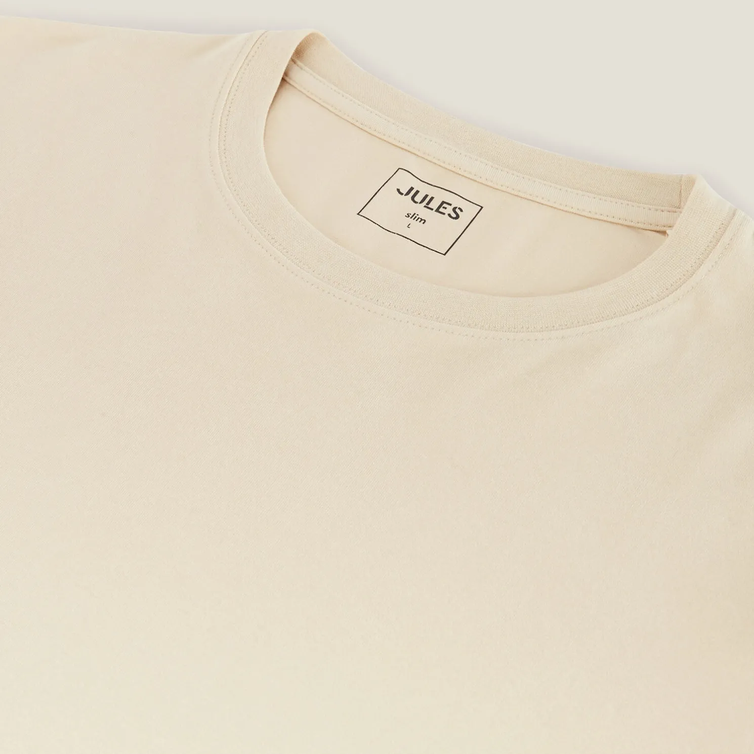 Slim basic T-shirt met ronde hals