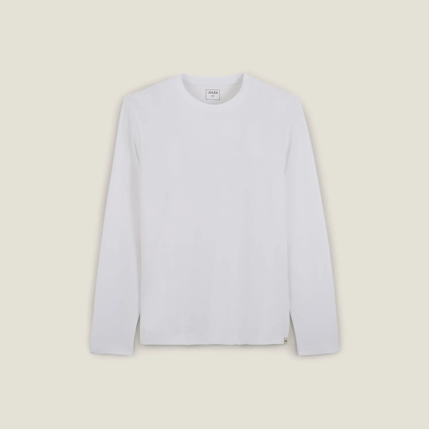 Slim basic T-shirt met ronde hals