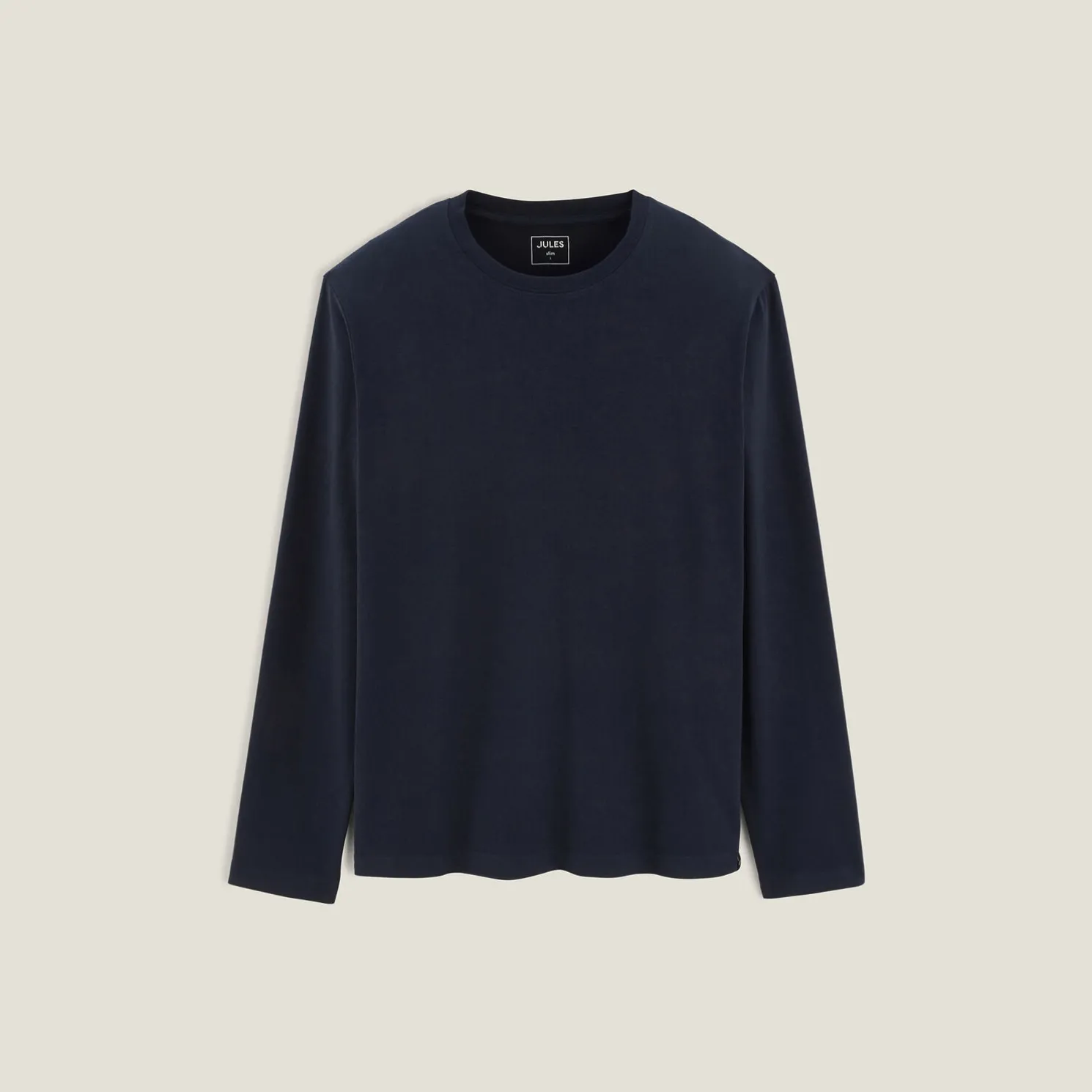 Slim basic T-shirt met ronde hals