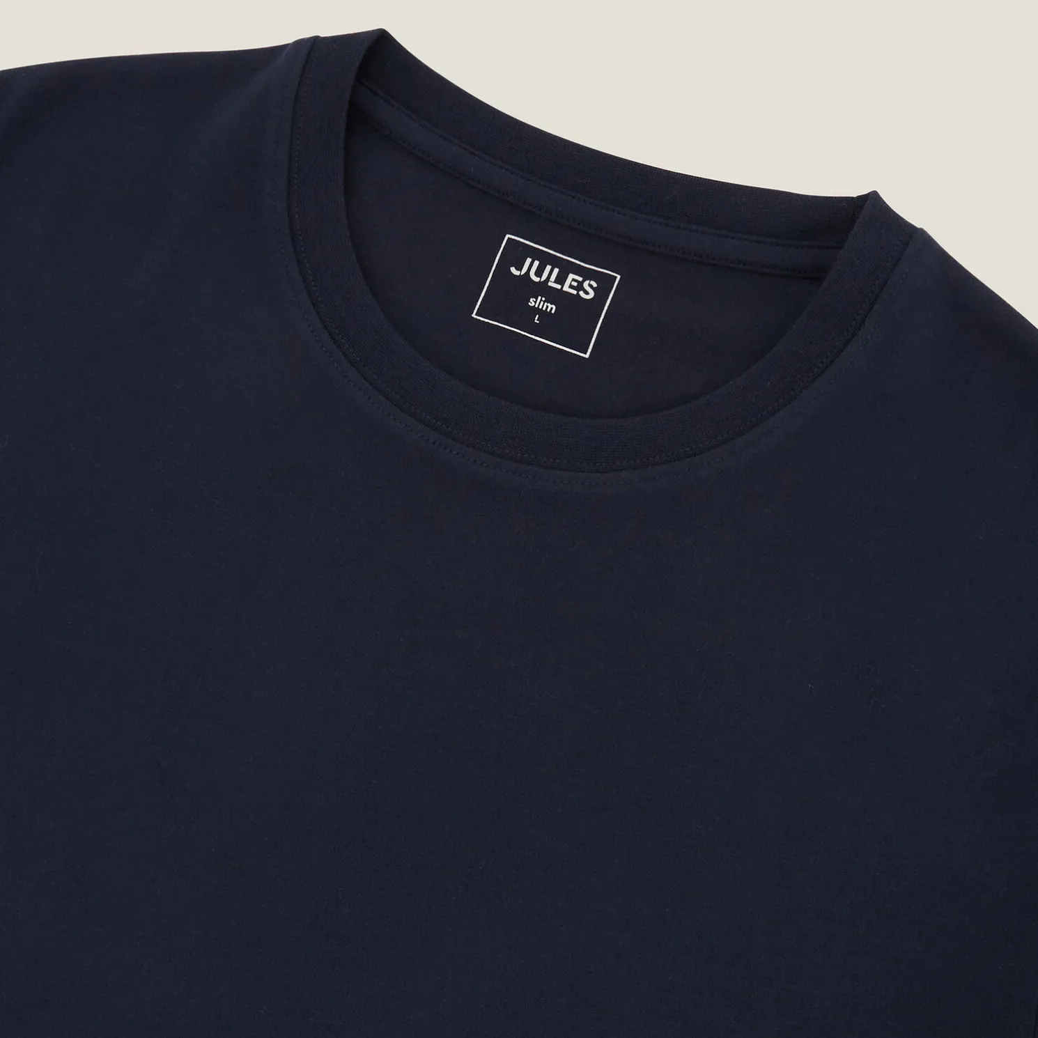 Slim basic T-shirt met ronde hals