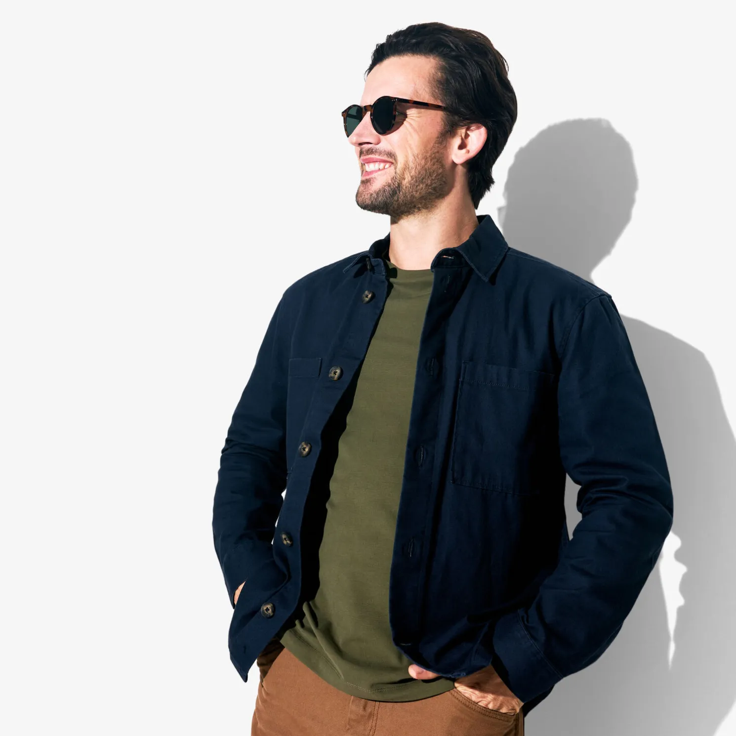 Slim basic T-shirt met ronde hals