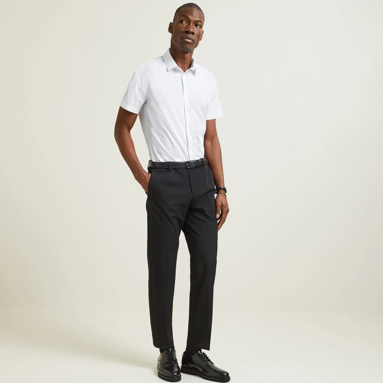 Slim effen hemdje in biologisch katoen