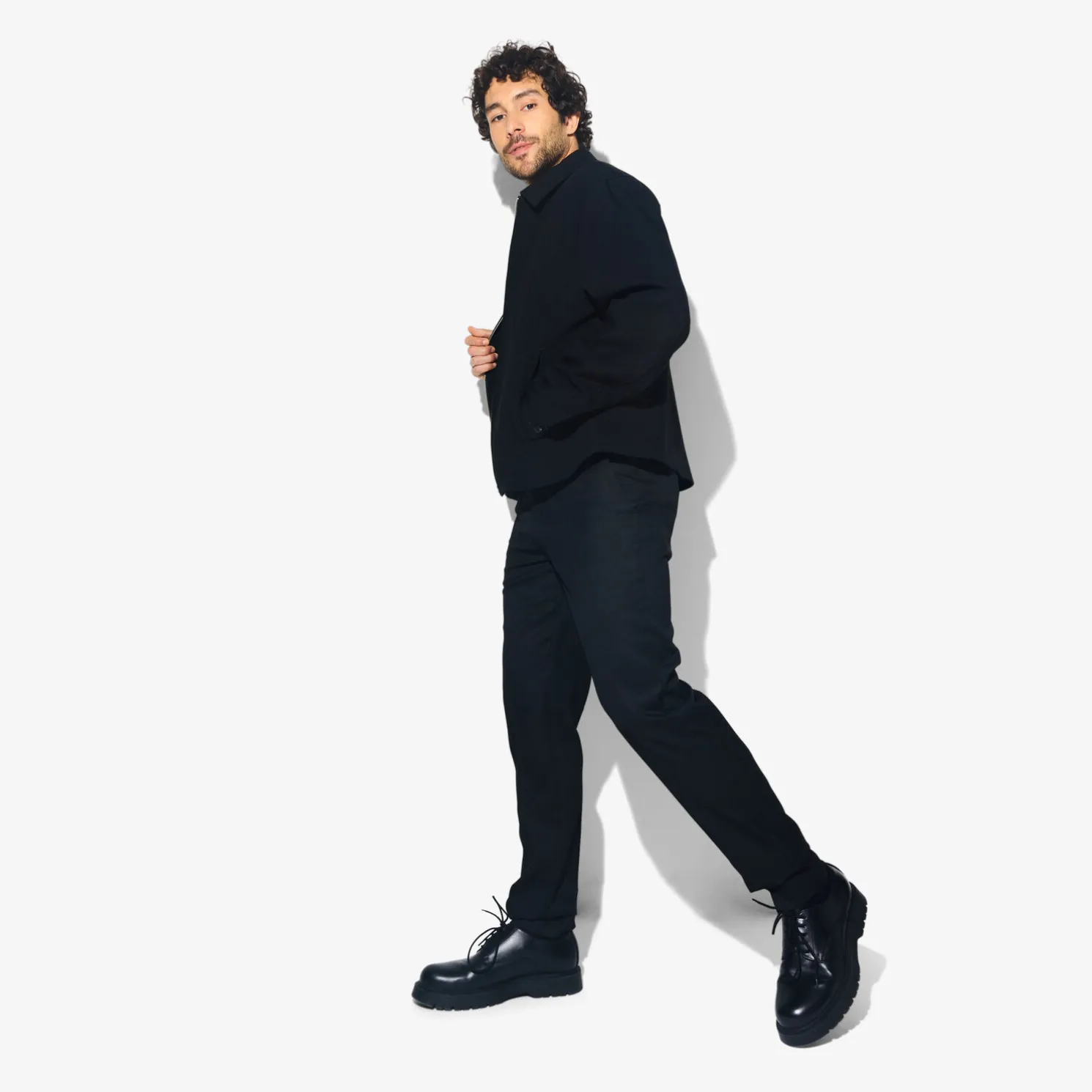 Slim effen kostuumbroek