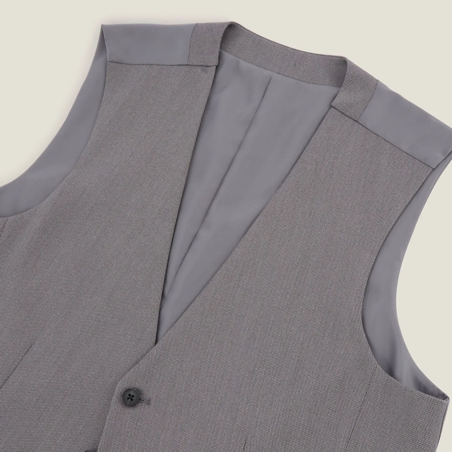 Slim effen kostuumgilet