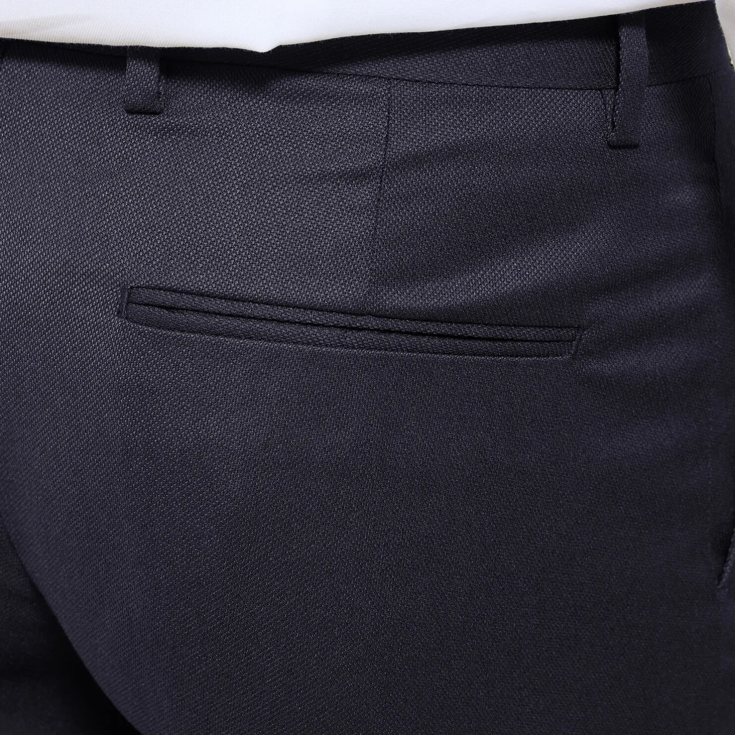 Slim effen kostuumbroek