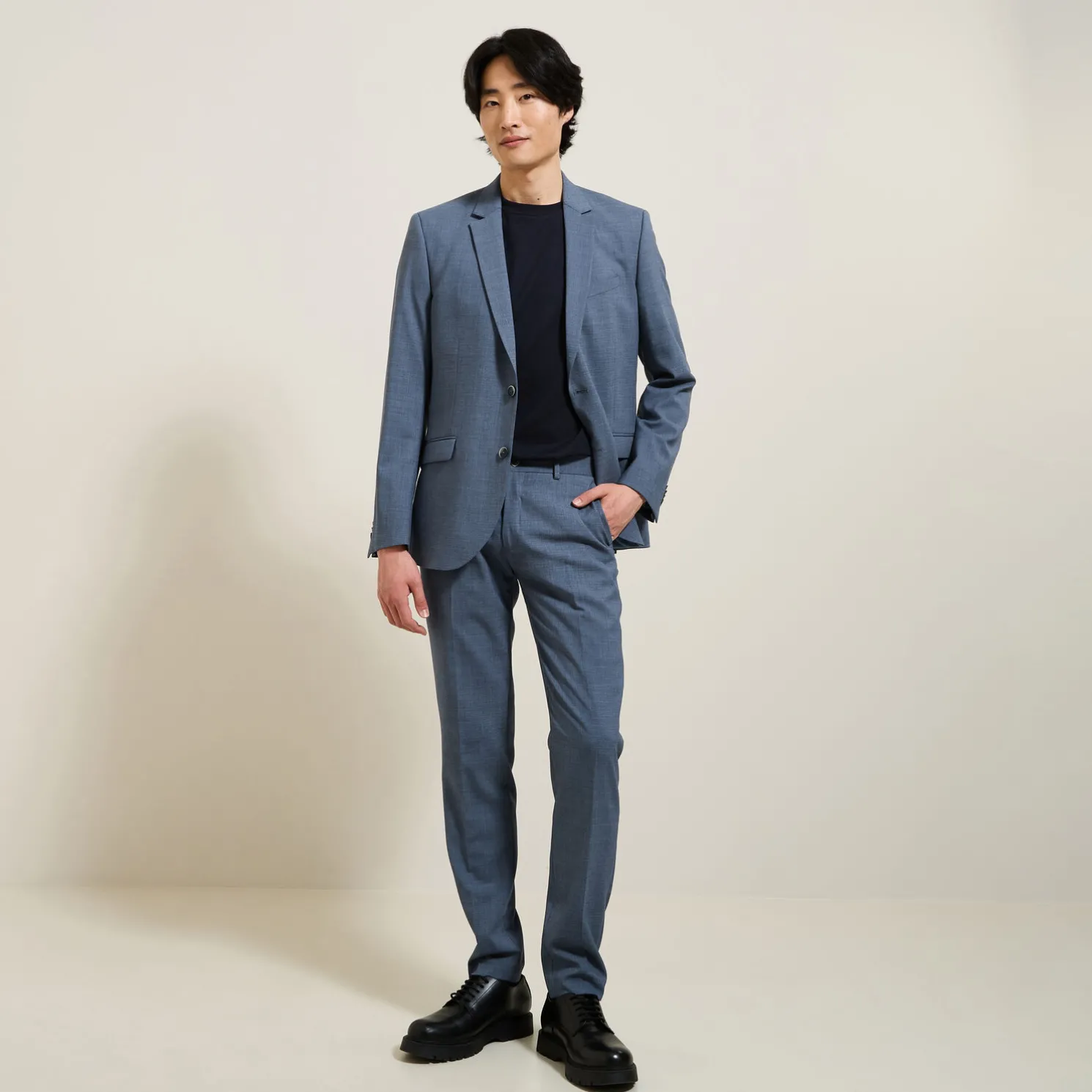 Slim fit kostuumbroek