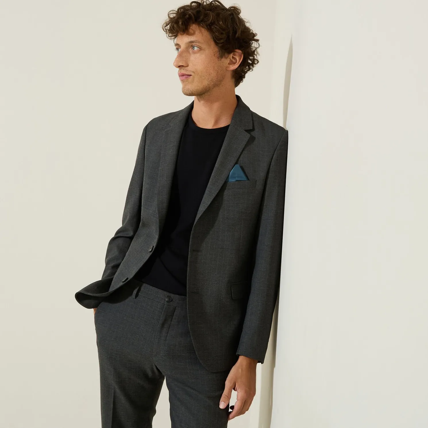 Slim gestreept kostuumvest