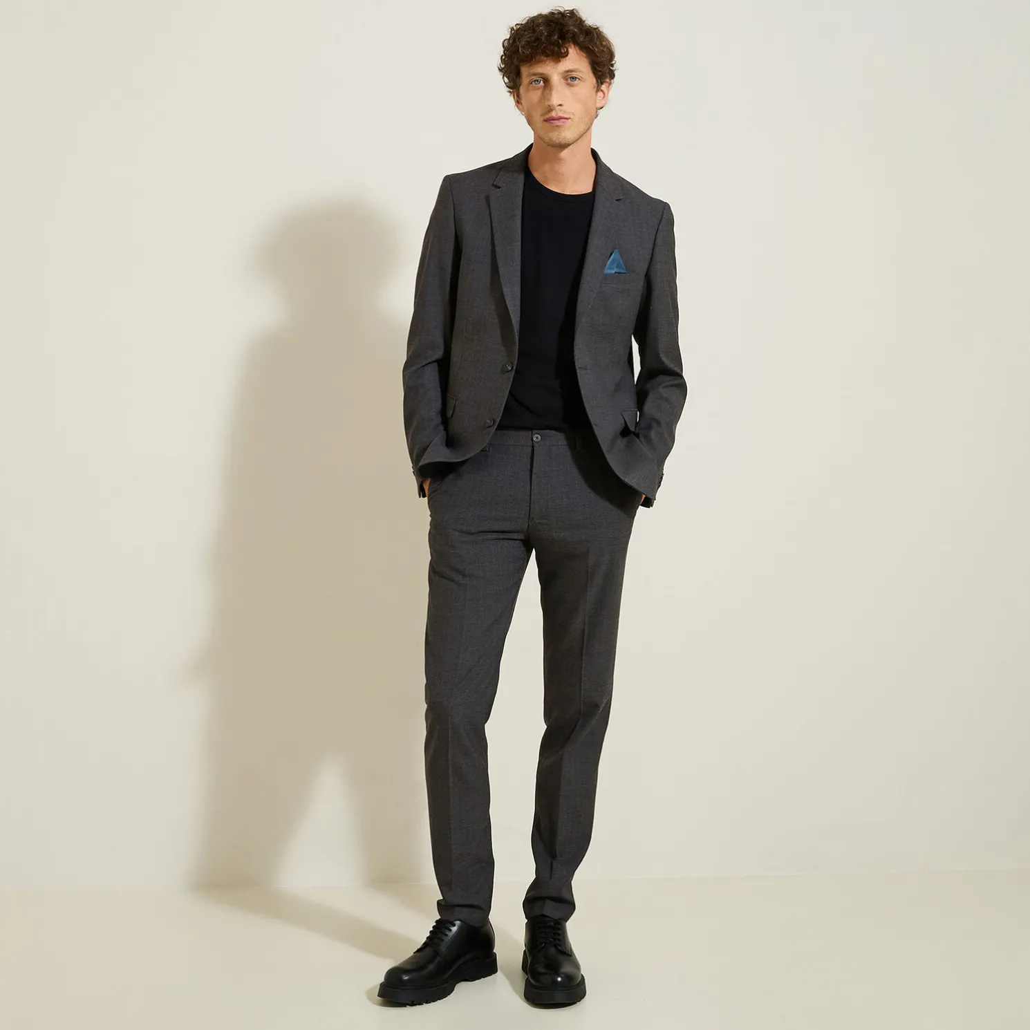 Slim gestreept kostuumvest