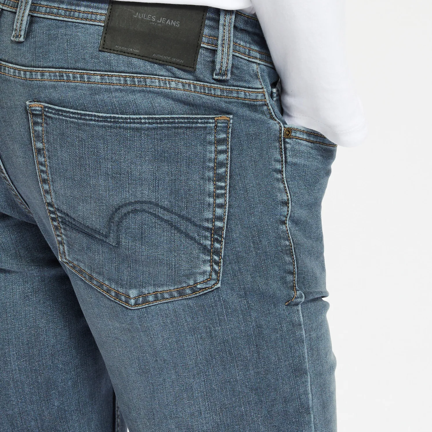 Slim jeans in 3 lengtes en gerecycled polyester