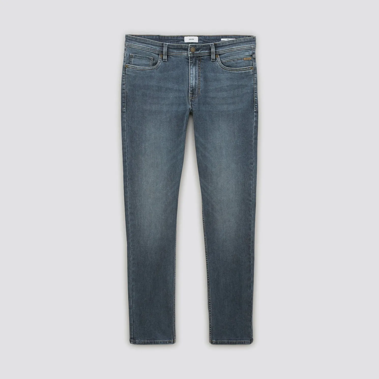 Slim jeans in 3 lengtes en gerecycled polyester