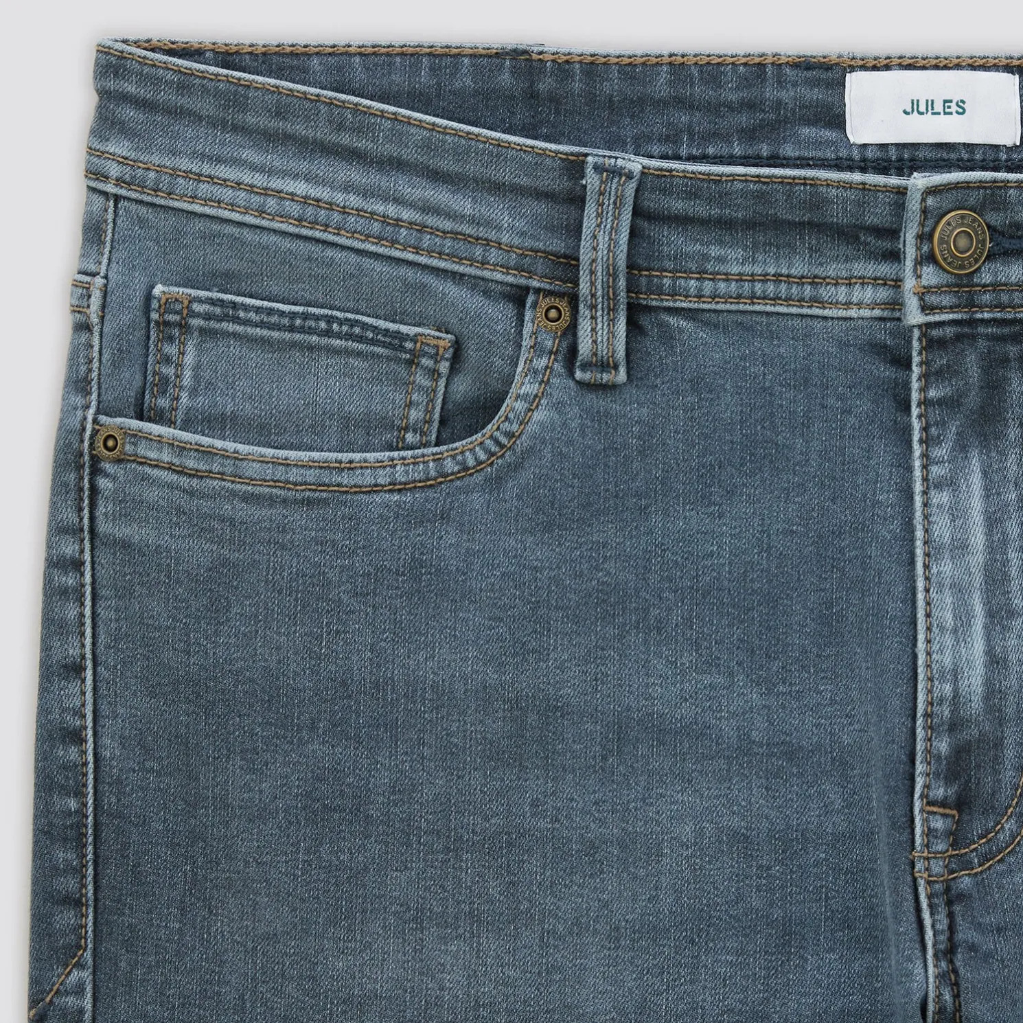 Slim jeans in 3 lengtes en gerecycled polyester