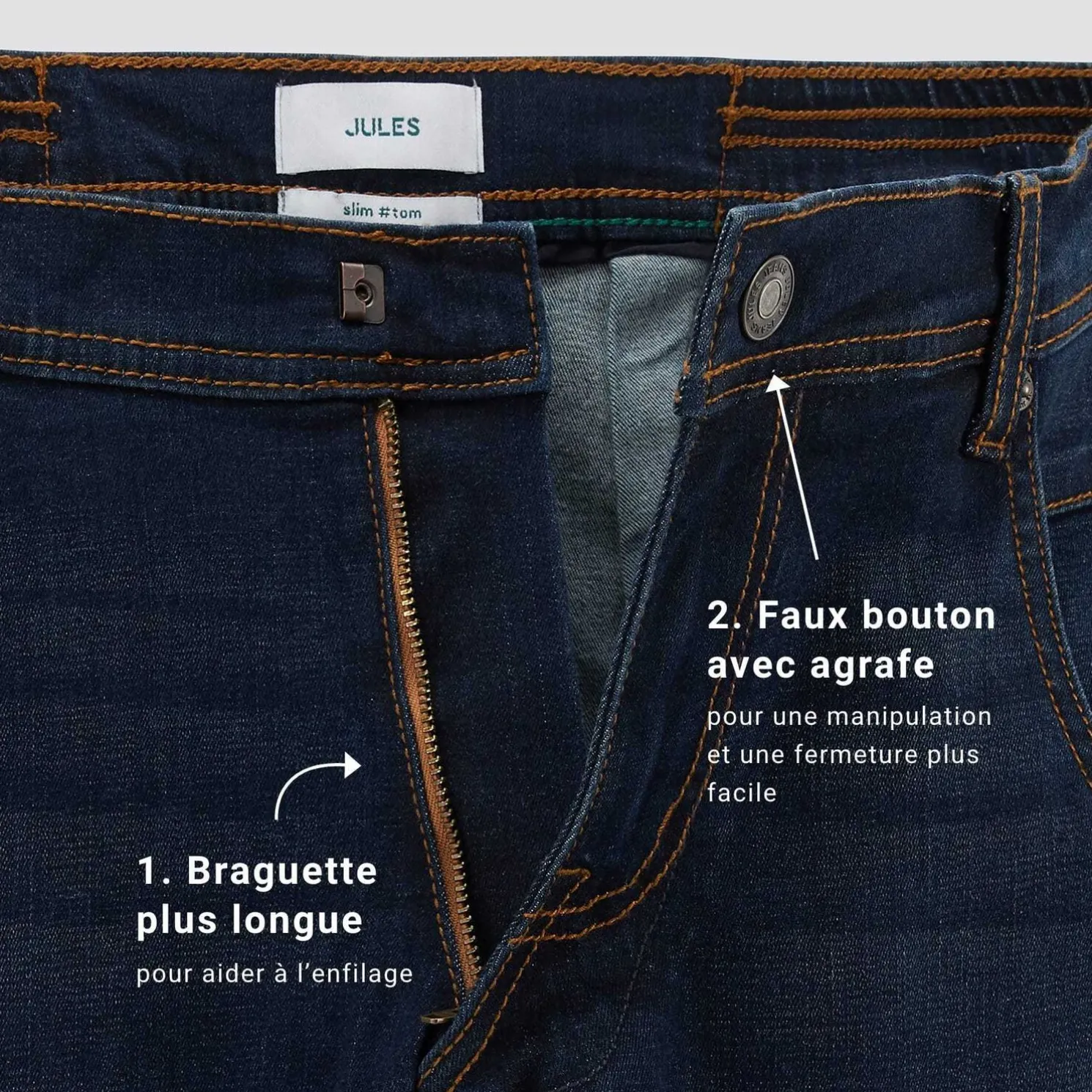 Slim jeans voor personen met beperkte mobiliteit