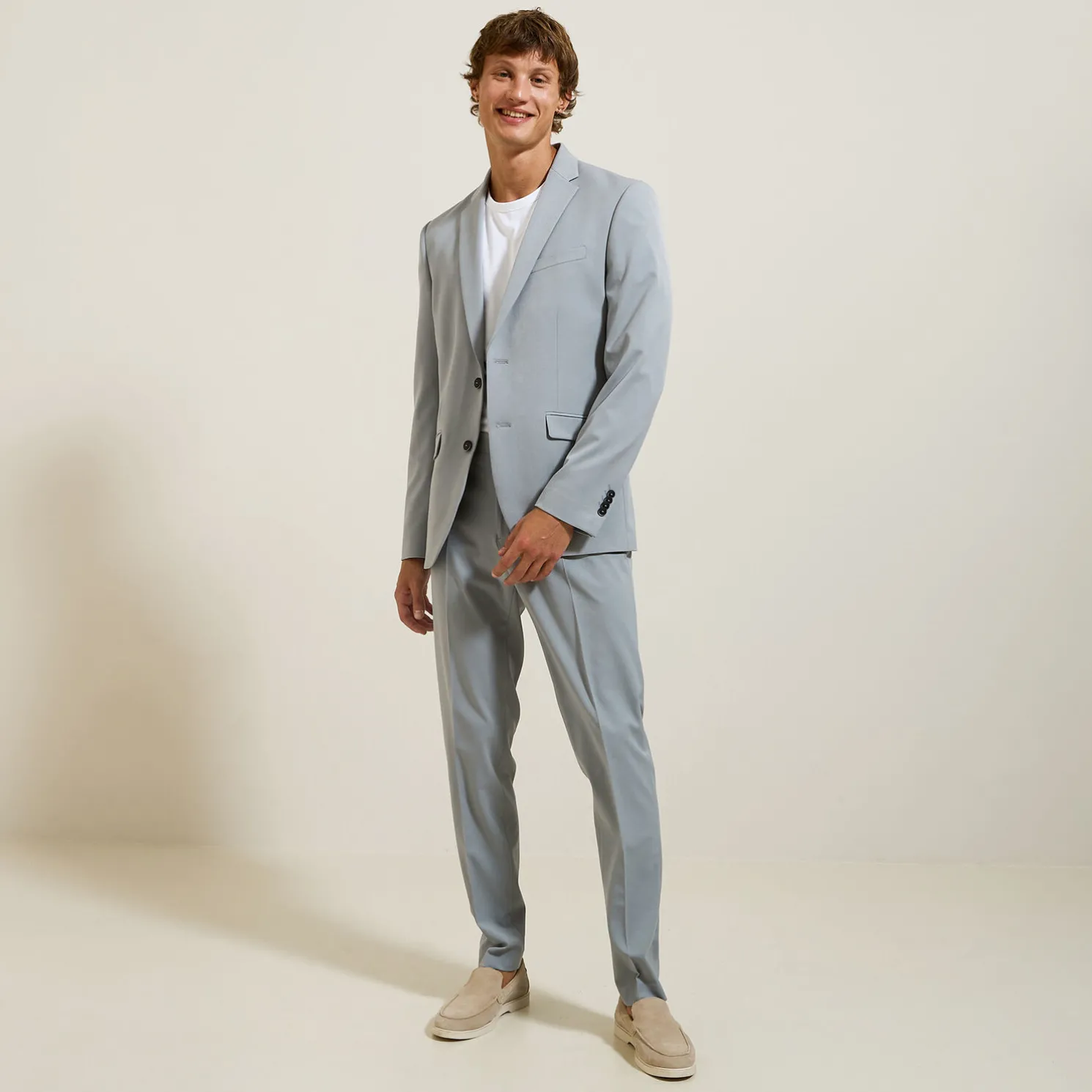 Slim kostuumvest in twill