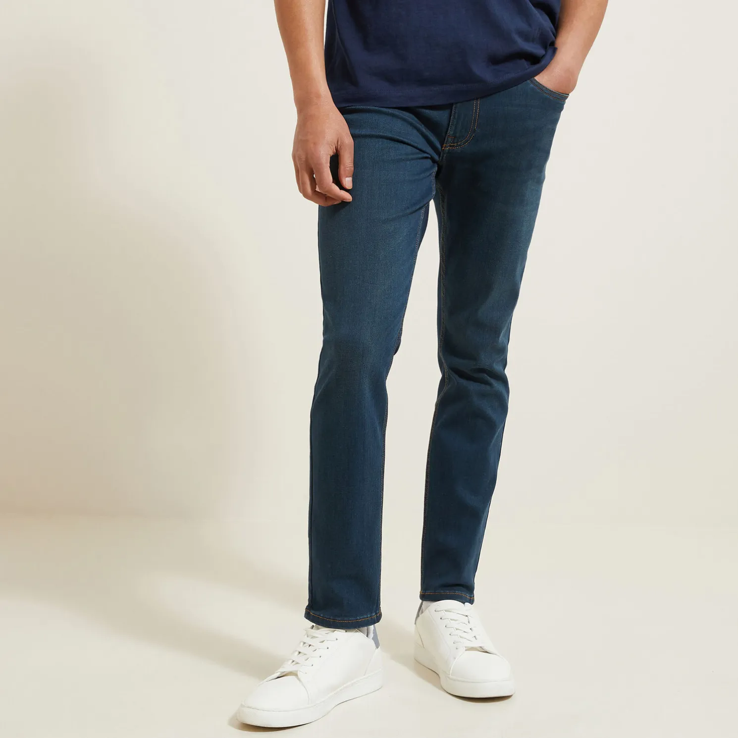 Slim urbanflex jeans met regeneratief katoen