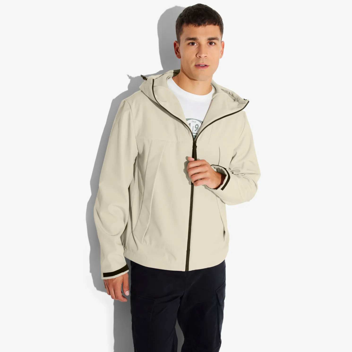 Softshell jack met kap