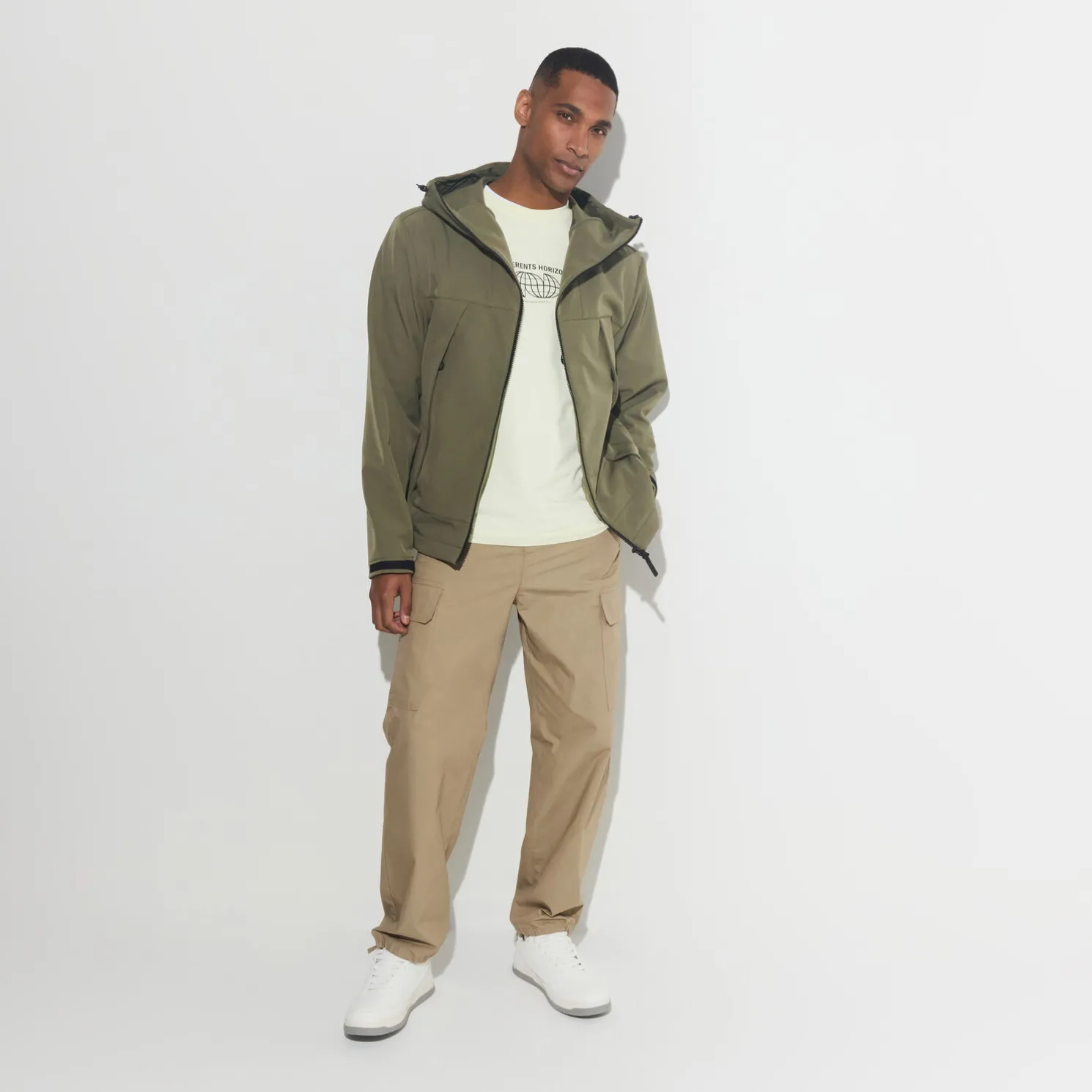 Softshell jack met kap