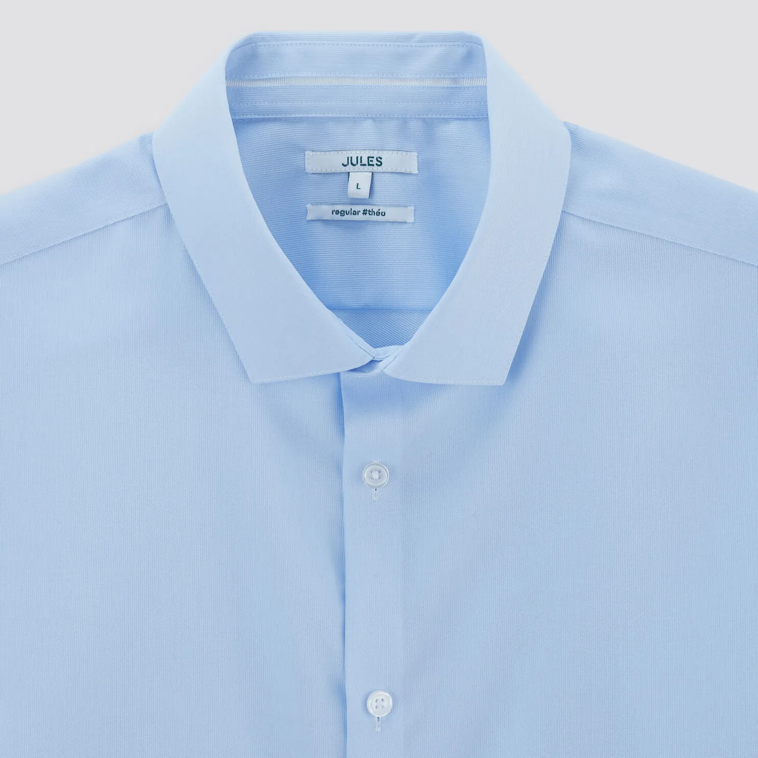 Strijkvrij regular effen hemd in katoen