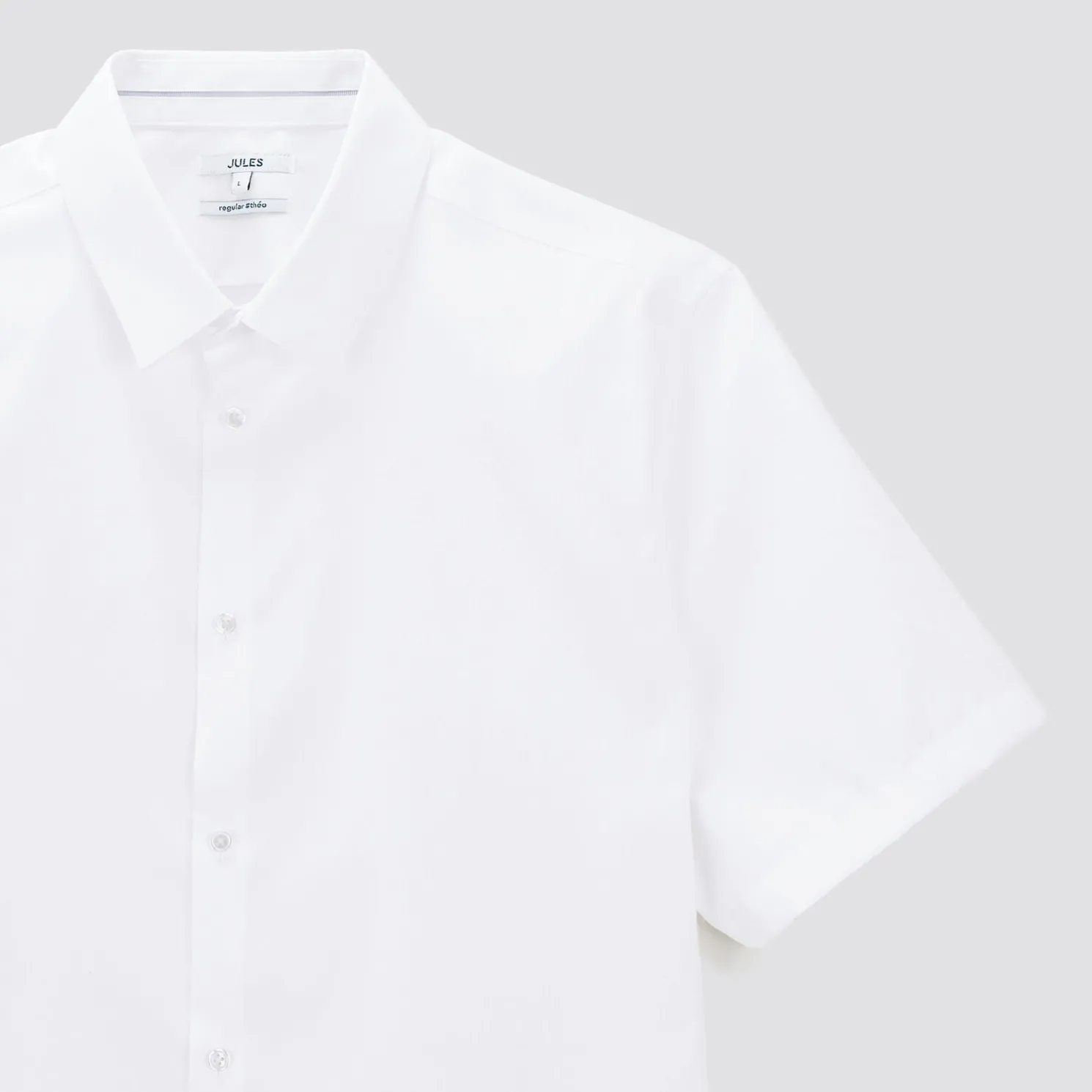 Strijkvrij regular effen hemdje in katoen