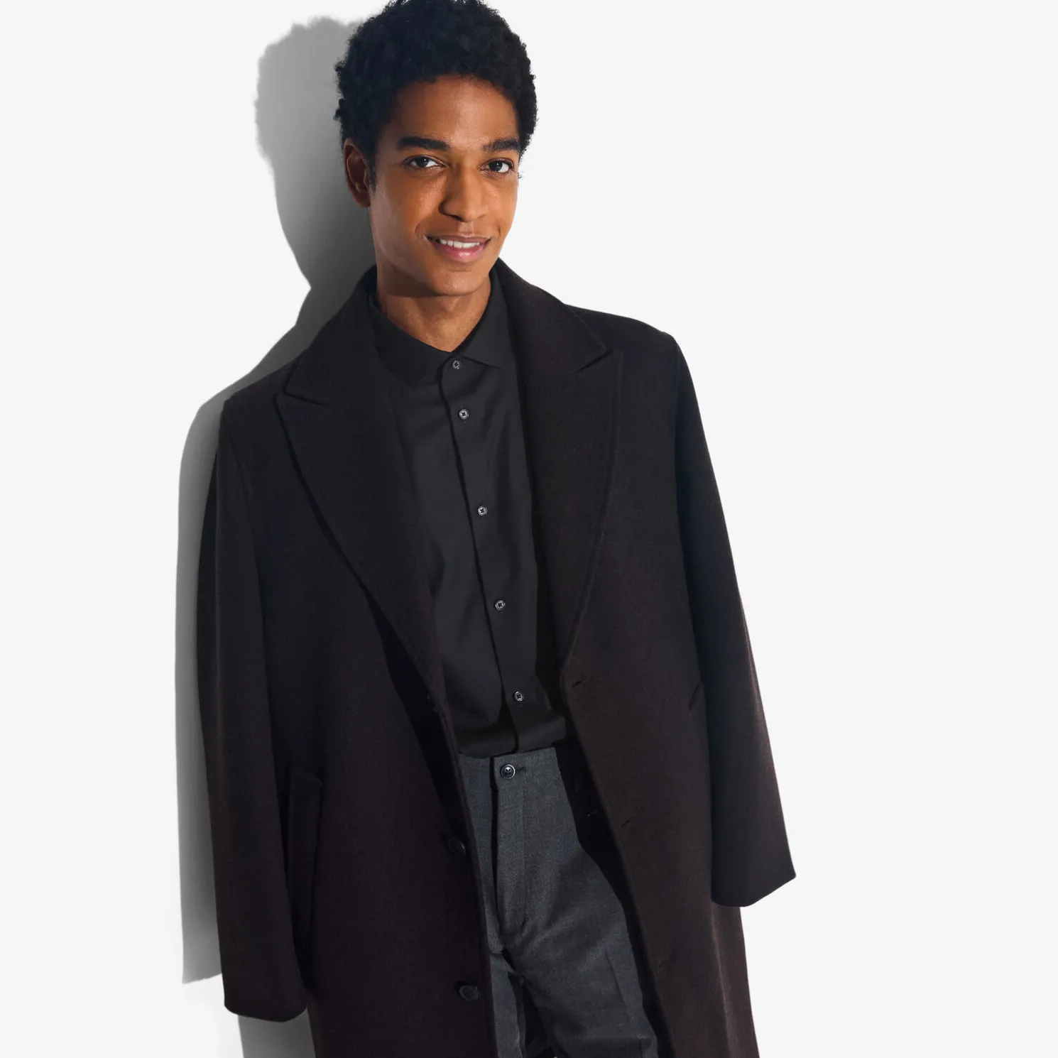 Strijkvrij slim effen hemd in katoen