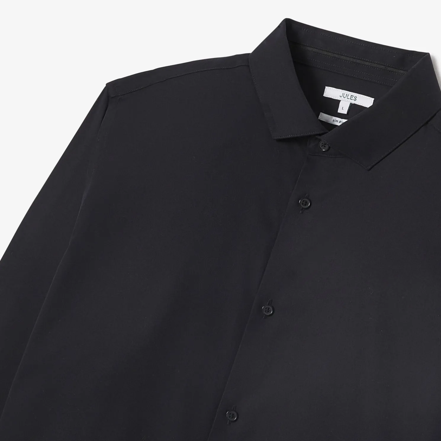 Strijkvrij slim effen hemd in katoen