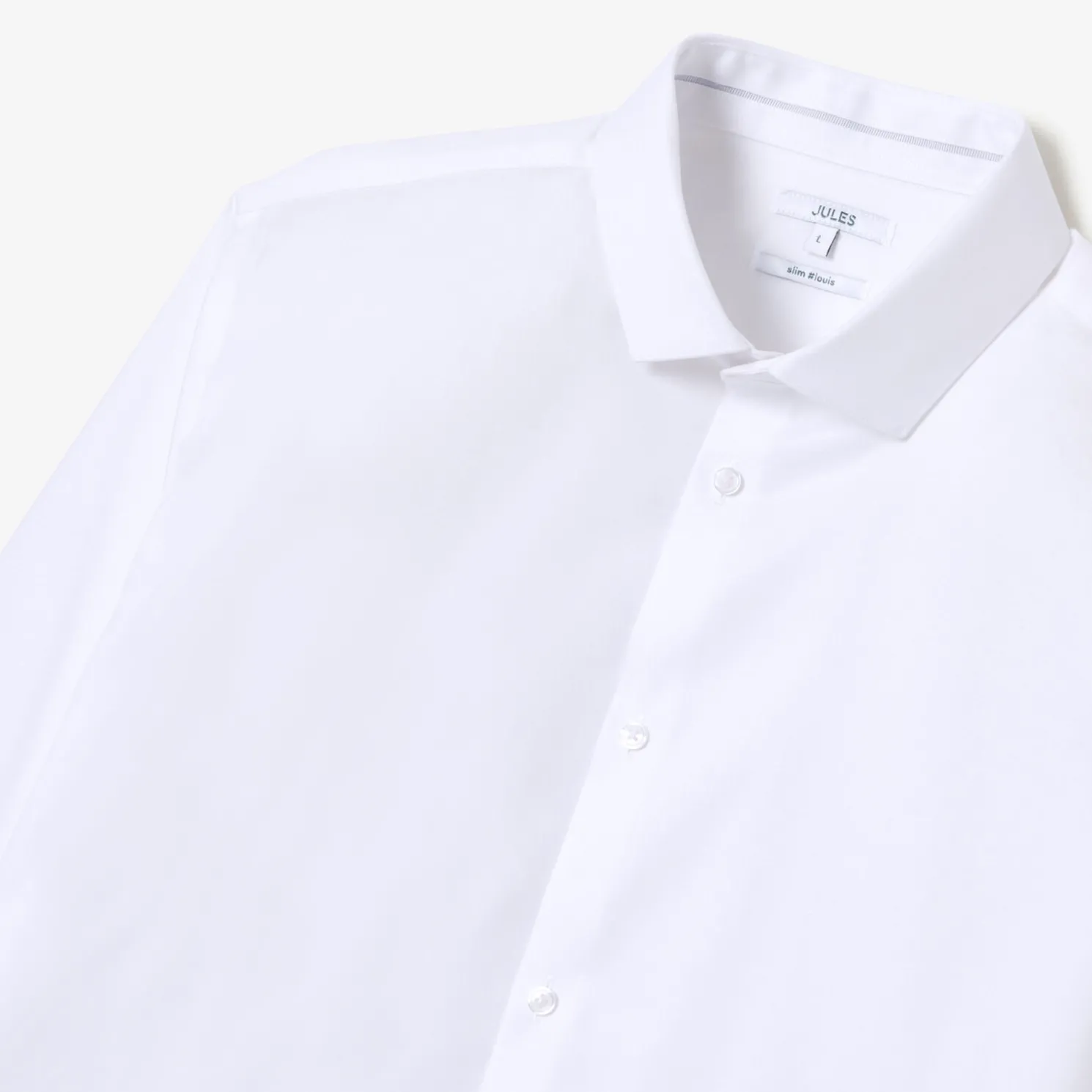 Strijkvrij slim effen hemd in katoen