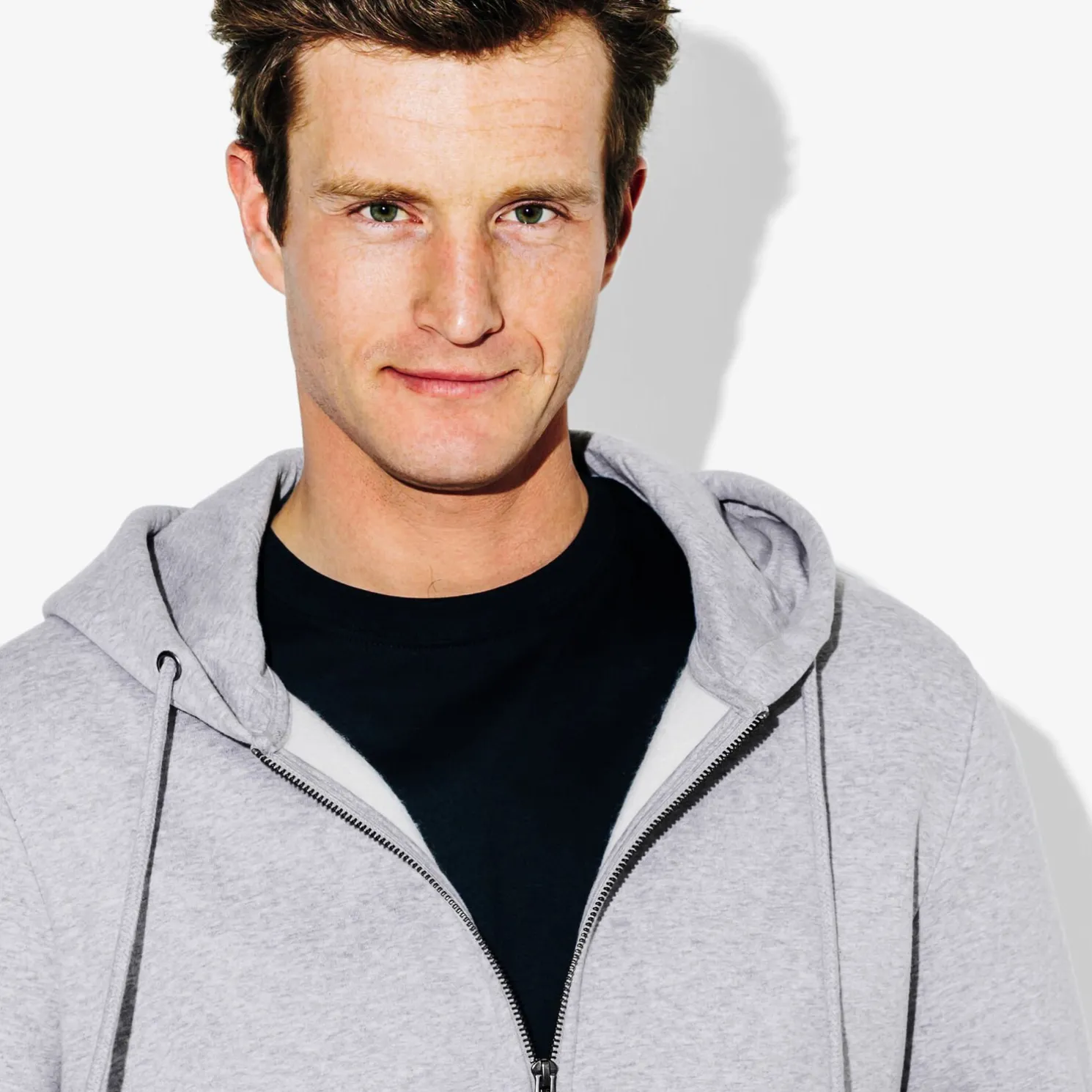 Sweater met kap en rits