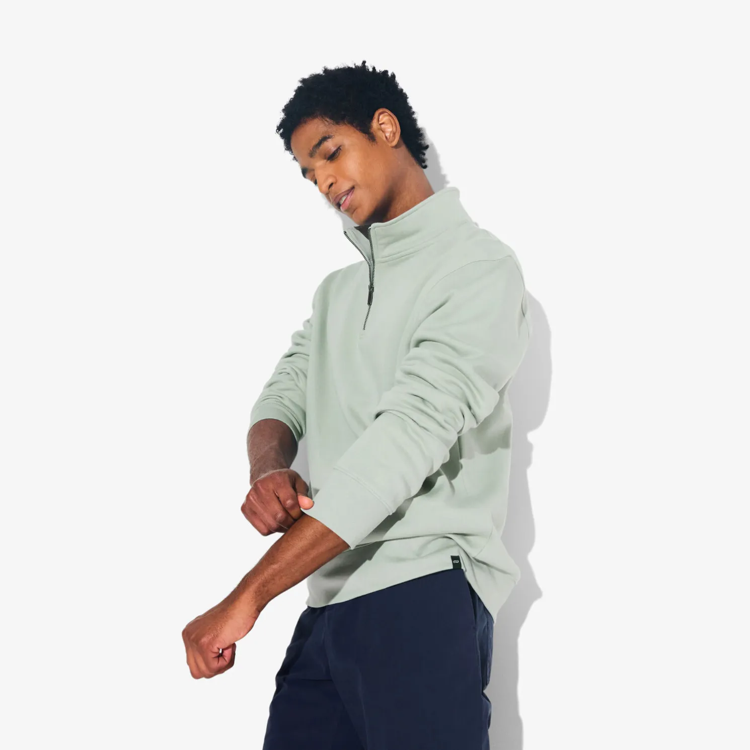 Sweater met opstaande ritskraag