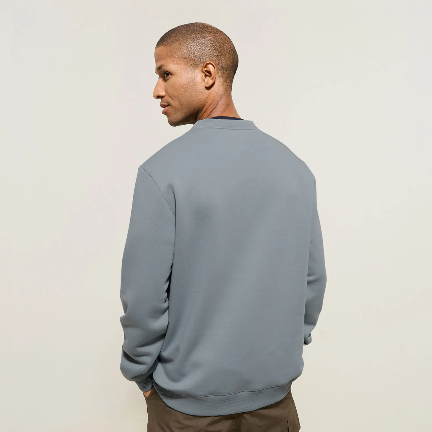 Sweater met ronde hals en print vooraan