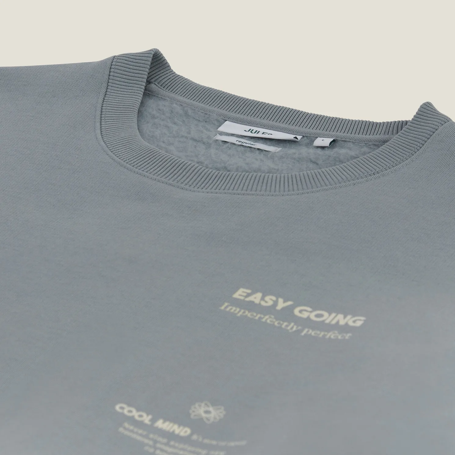 Sweater met ronde hals en print vooraan